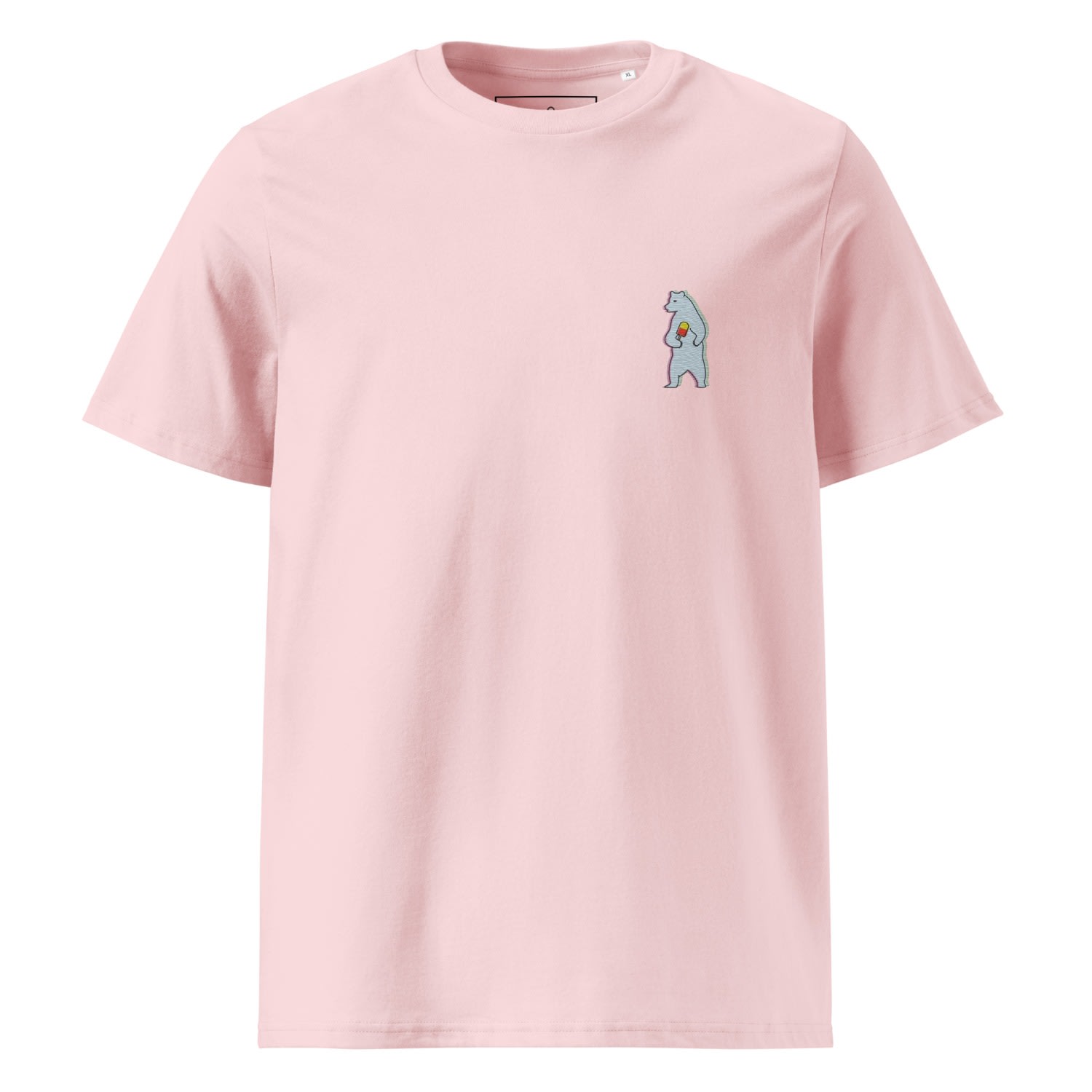 Anchor & Crew Pink / Purple Cotton Pink Polar Bear Day Out In The Wild Organic Cotton Embroidered T-shirt - Women In Pink/purple