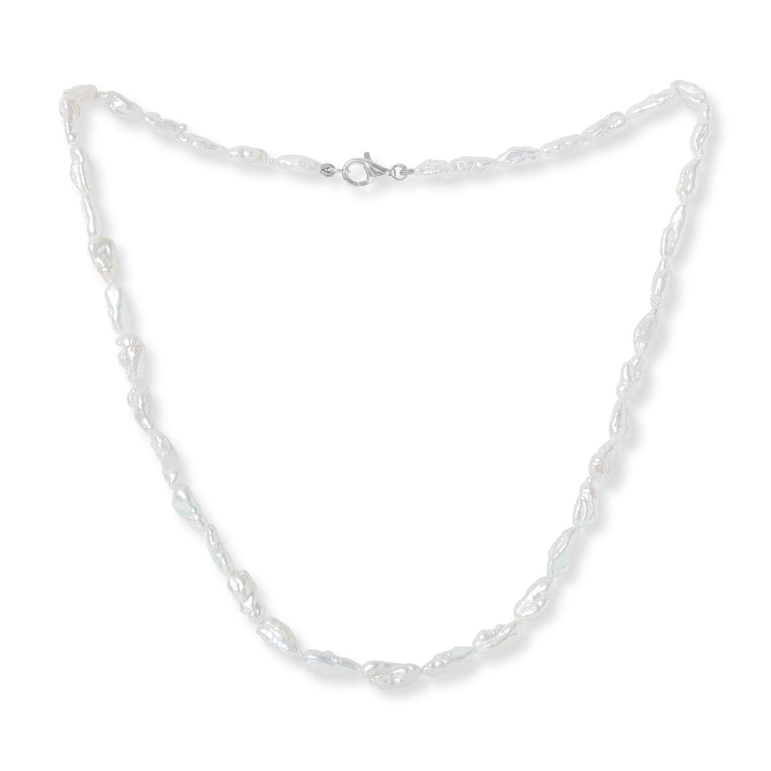 Pearls Of The Orient Online Women's Decus Fine White Keishi Pearl Necklace With Silver Clasp