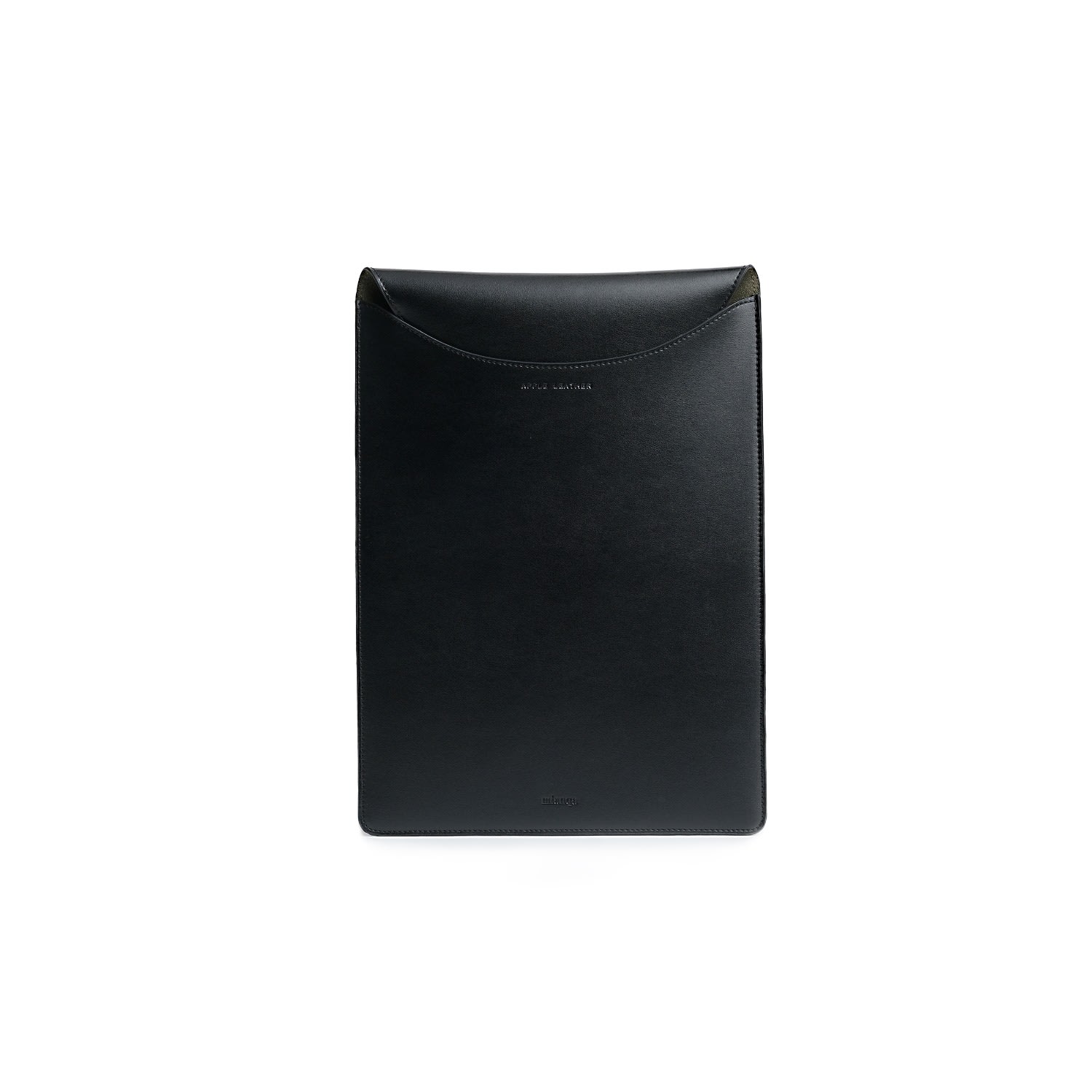 Vegan Apple Leather Laptop Sleeve Black 13" Macbook Pro Mianqa