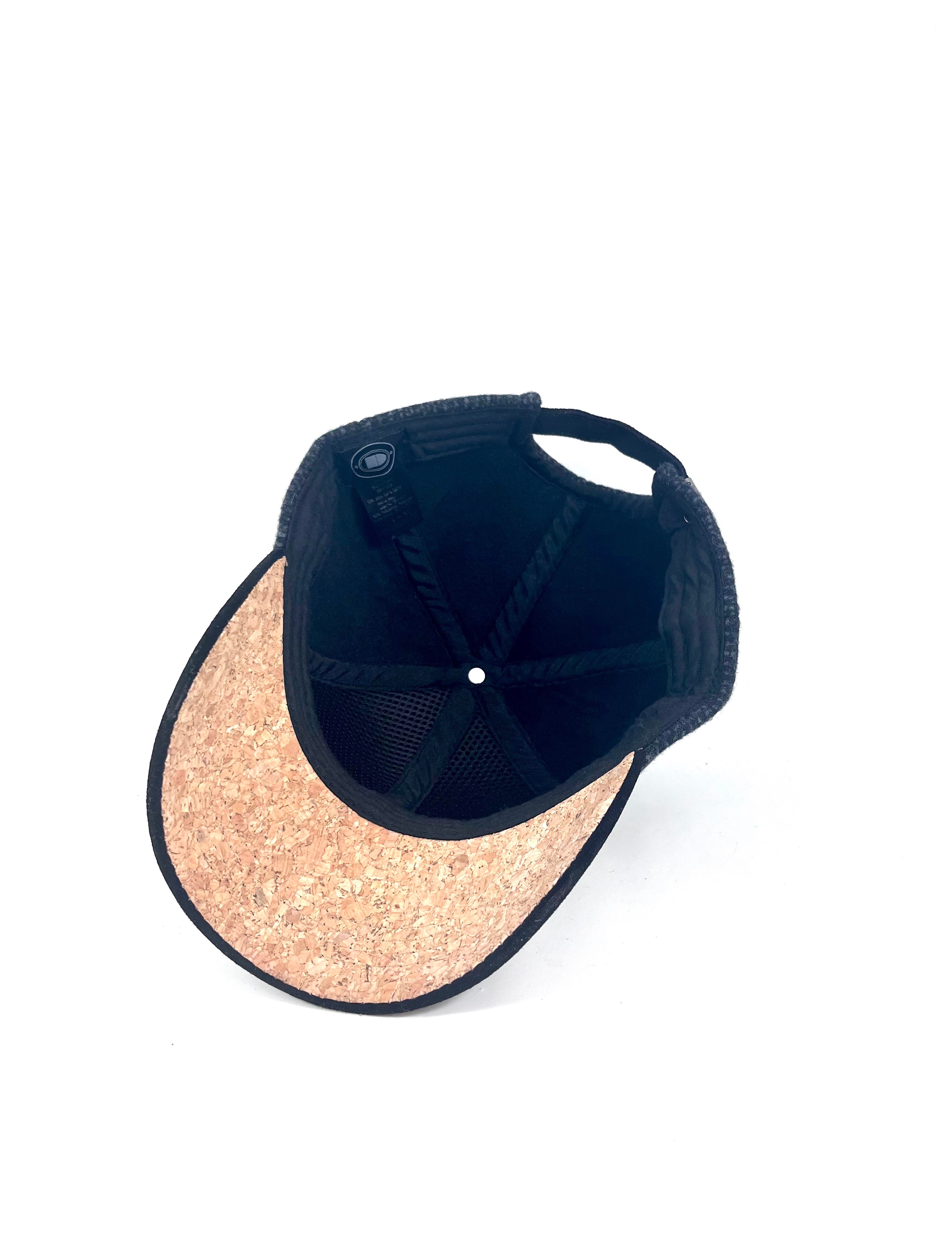 Dasmarca Hats Men's Black / Grey Johnny Charcoal Grey Tweed Wool Baseball Cap In Black/grey