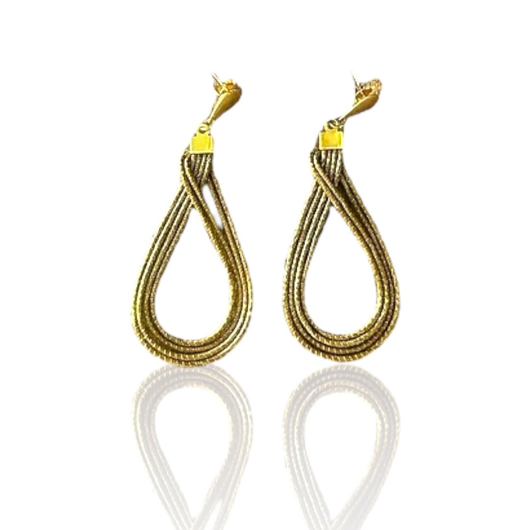 FETUTTI JEWELRY WOMEN'S SWIFF GOLDEN GRASS DANGLE DROP EARRINGS