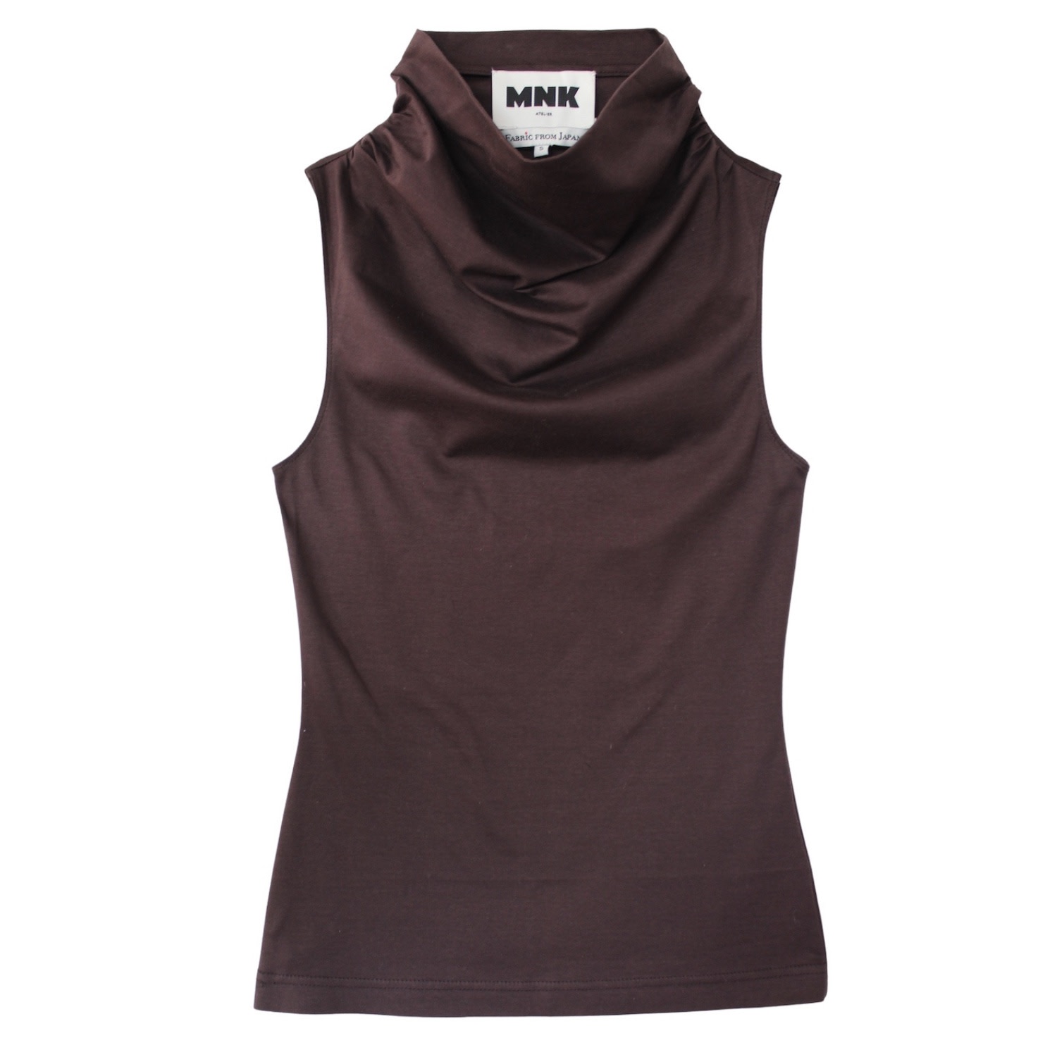 Mnk Atelier Brown Draped Top In Brown