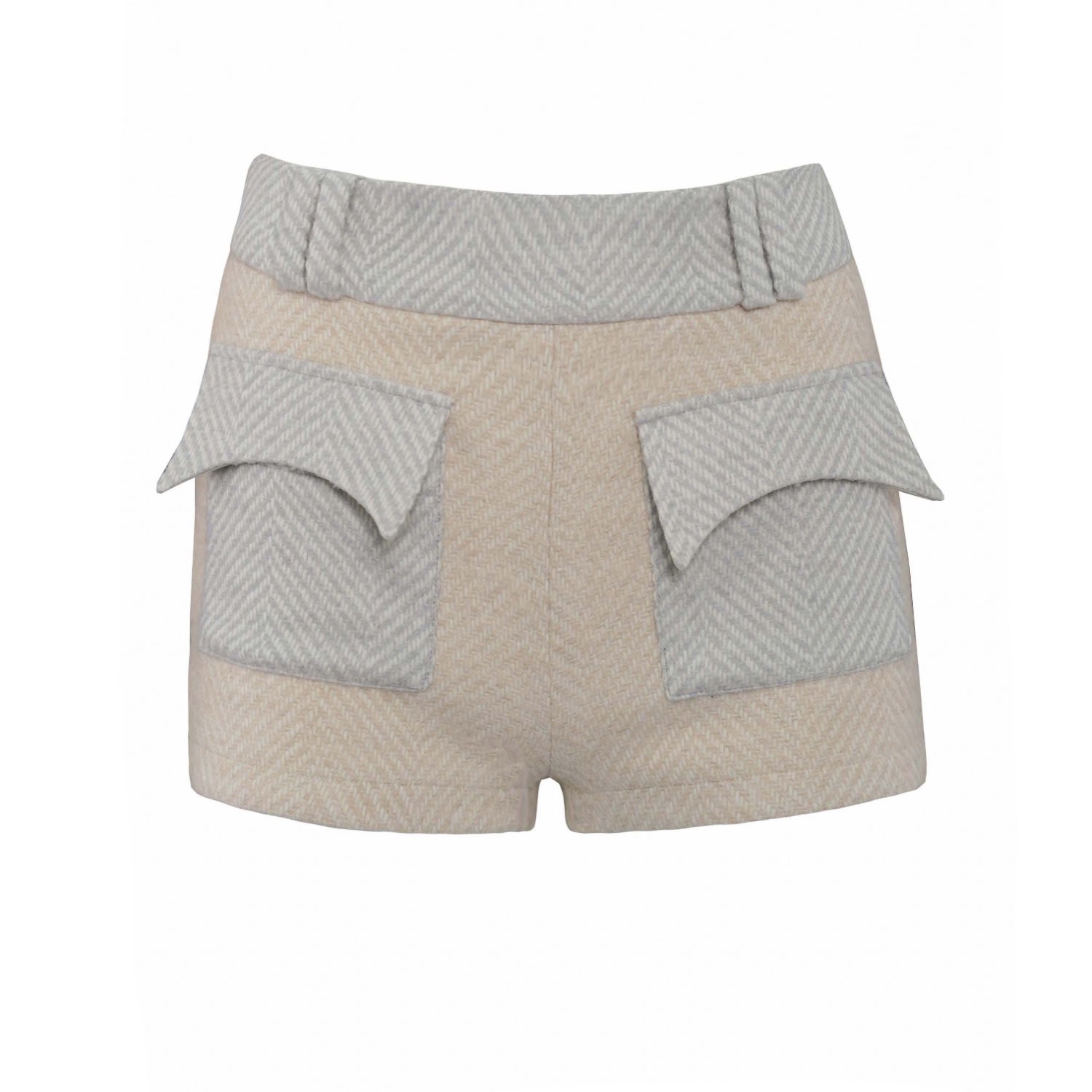 Vestiaire D'un Oiseau Libre Women's Neutrals Alpaca Wool Shorts In Beige/gray