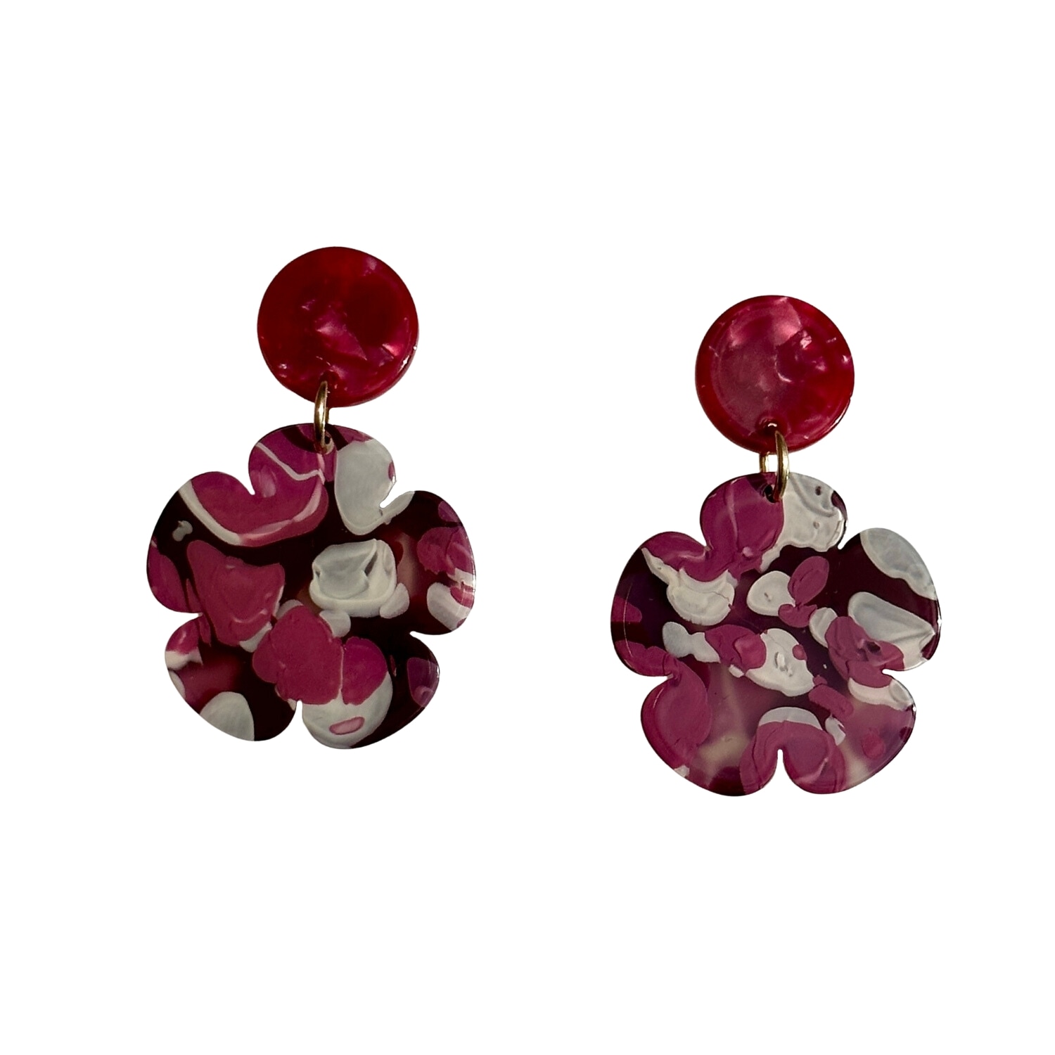 Women’s Mini Flower Drop Earrings In Not Red-Y Yet Closet Rehab