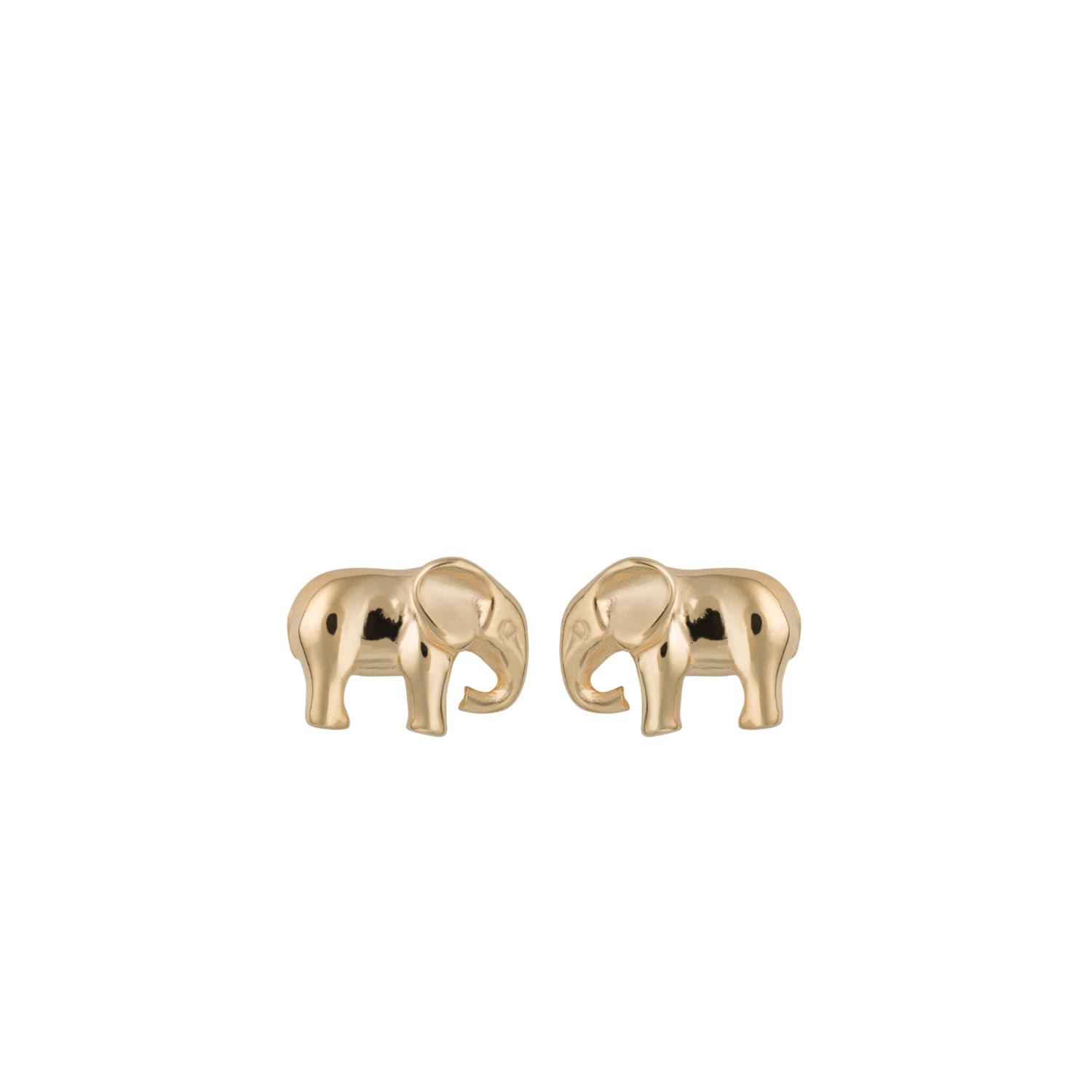 Lily Charmed Women's Gold Plated Elephant Stud Earrings In Gold