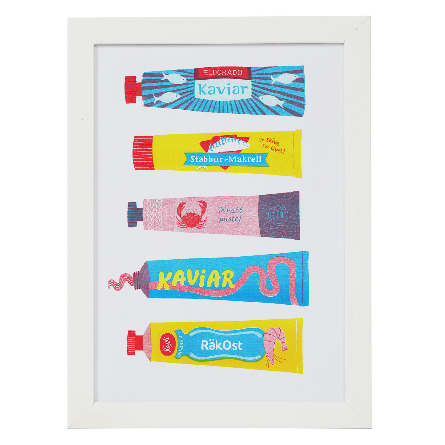 Rosa & Clara Designs Red / Yellow / Orange Spread Ahead Risograph Print