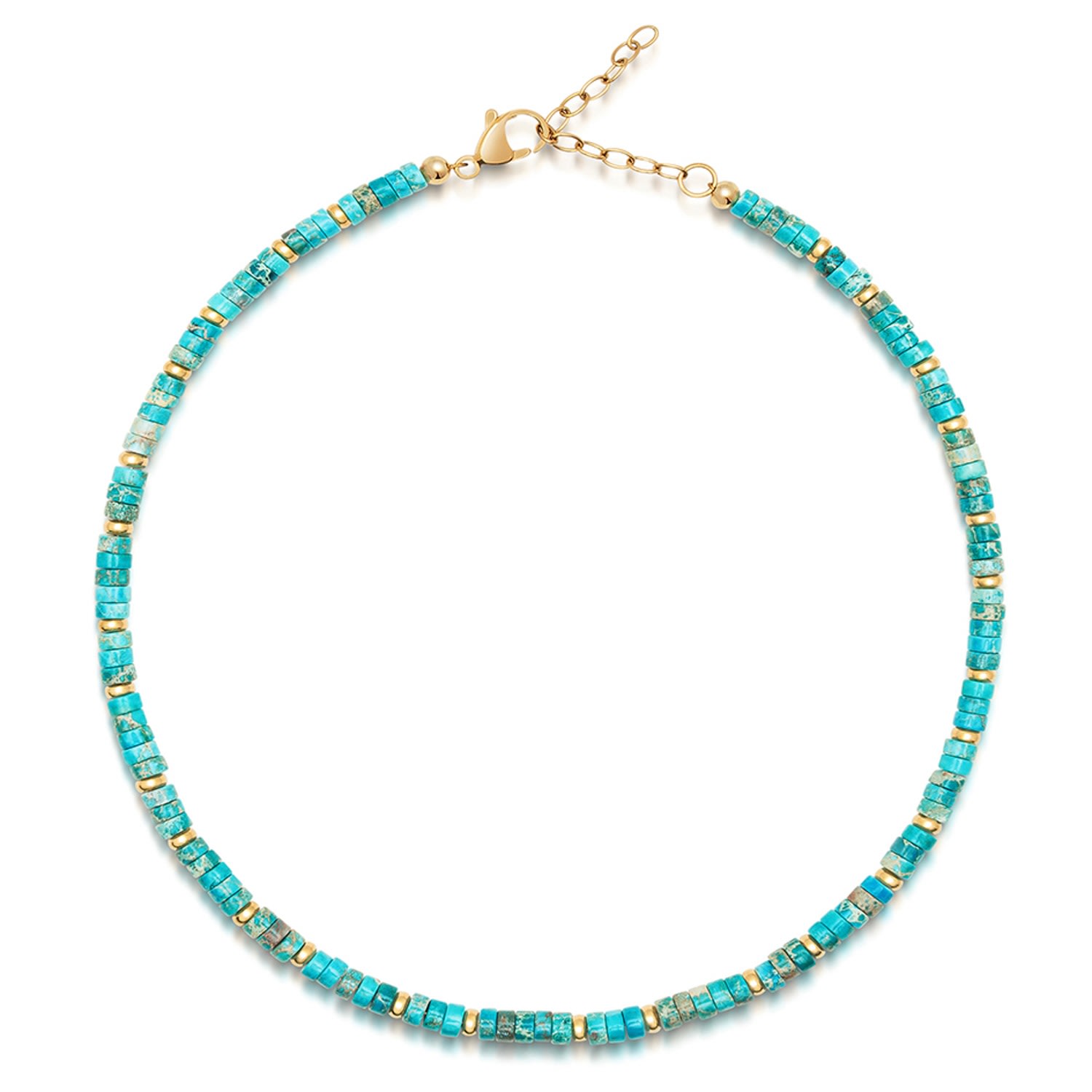 Women’s Heishi Turquoise Choker With Gold Nialaya