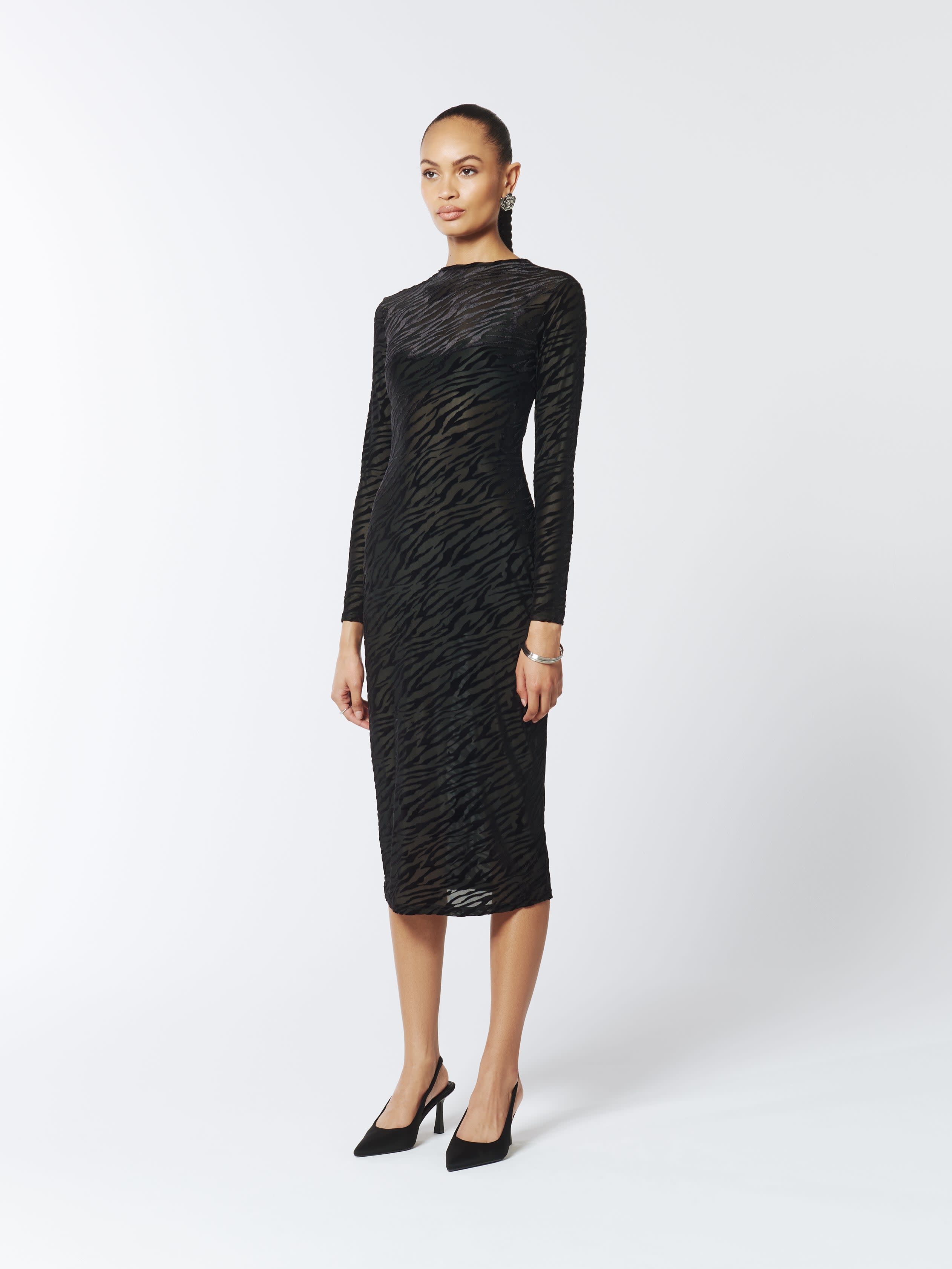 navy lace midi dress Lace Top Chiffon Skirt Midi Dress Navy