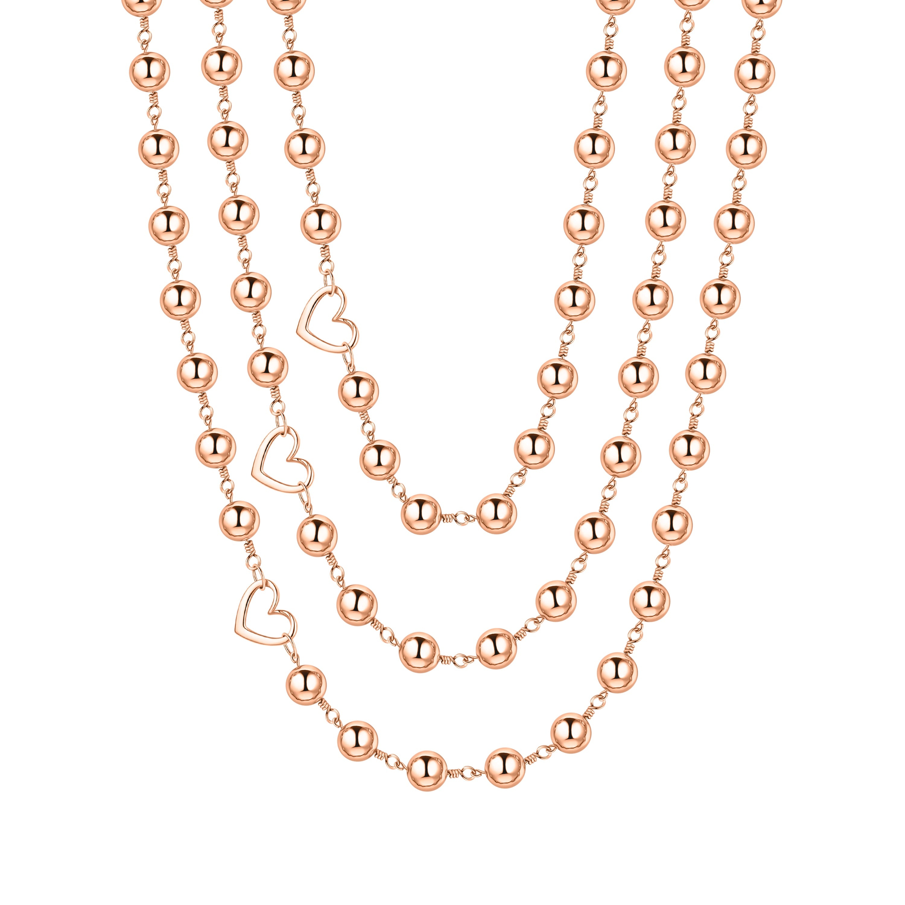 Rejected Hearts Club Women's Rose Gold Rose Hematite Socialite Necklace In Gold