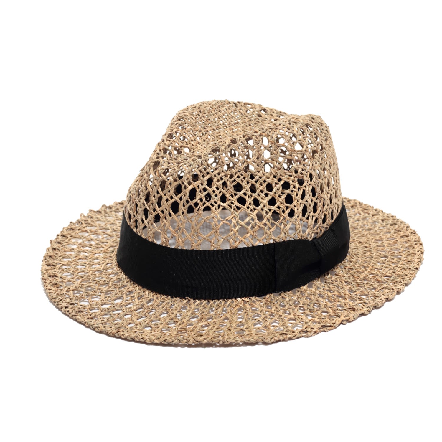 Women’s Neutrals Fedora Crochet Straw Hat 51Cm Justine Hats