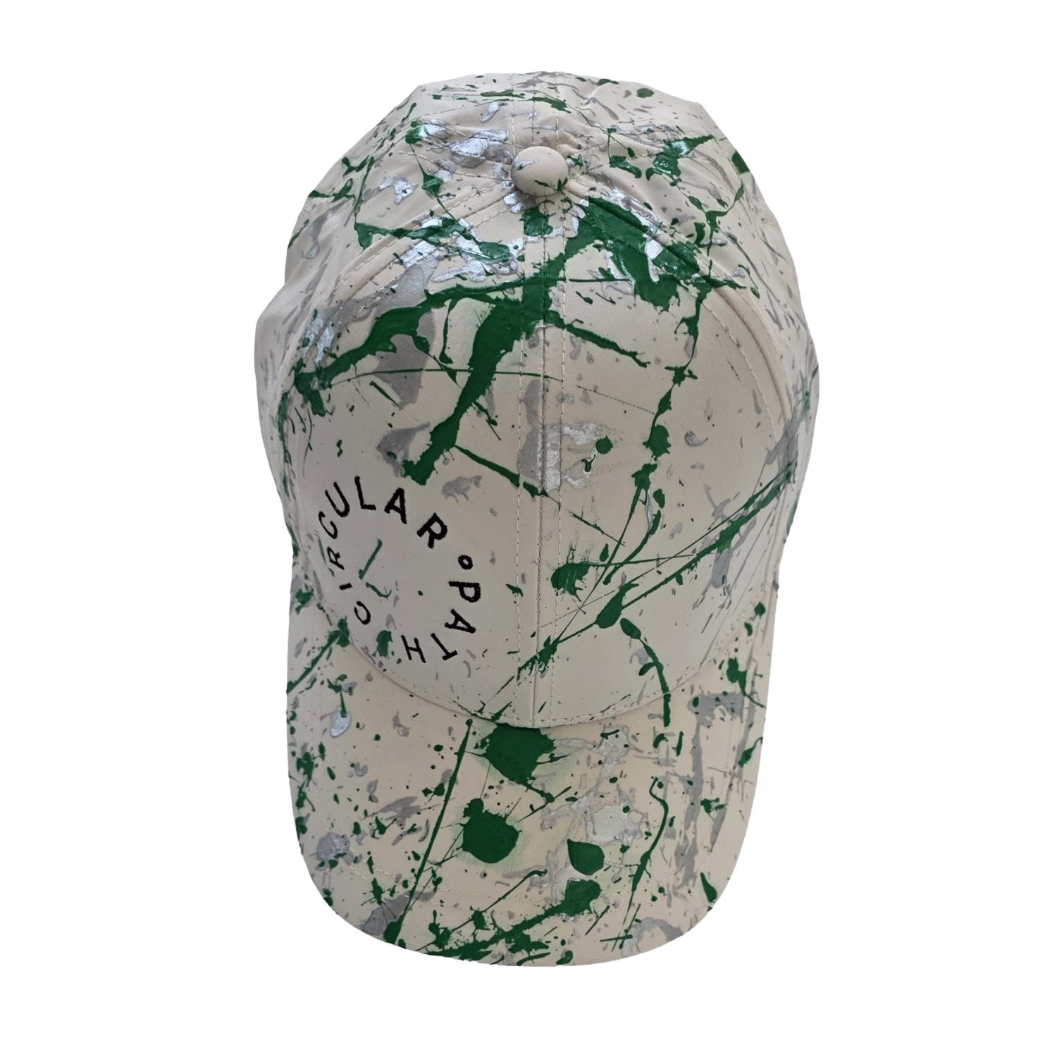 Circular Path Women's Green / Neutrals / Silver  X Amanda Murray - Recycled Nylon Logo Baseball Cap - In Gray