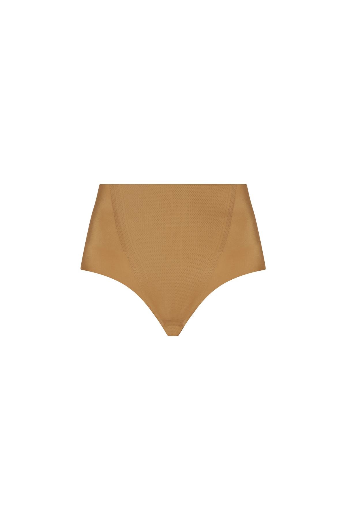 Women’s Neutrals Commando Zone Control Smoothing Thong, Caramel M