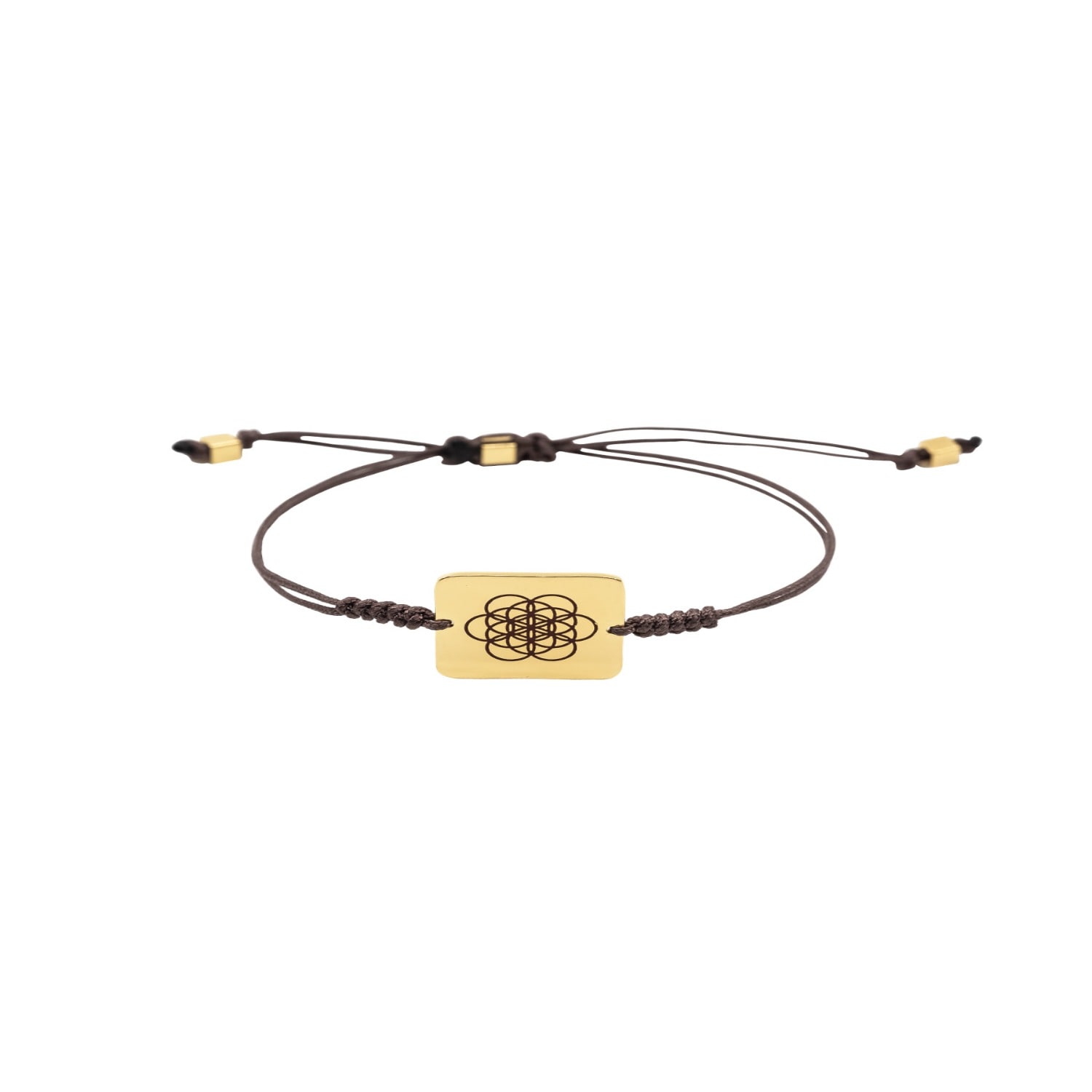 Atelier Petites Pierres Women's Brown / Gold La Vida - Brown - Sliding Knot Bracelet In Gold