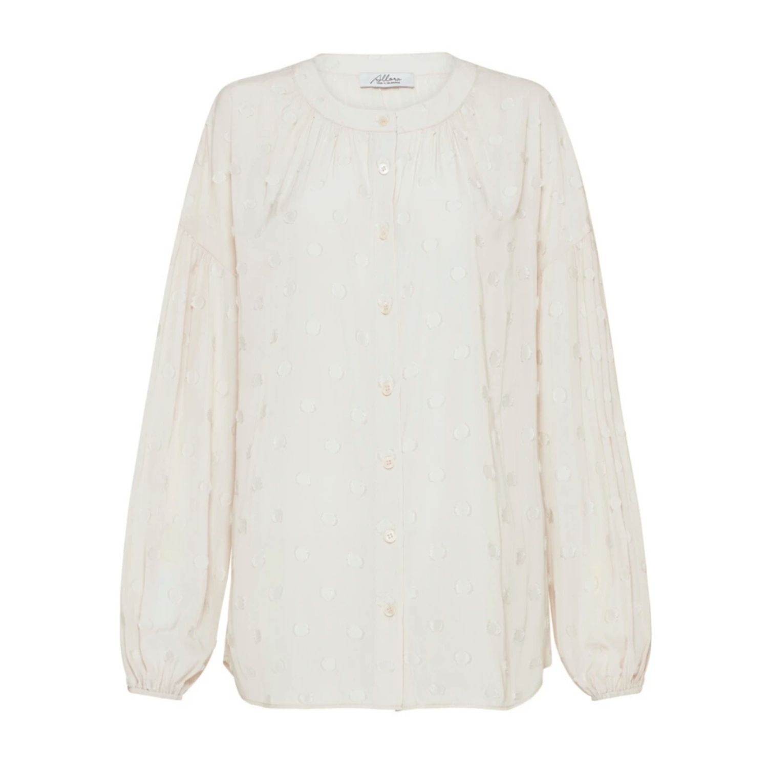 Allora Women's Claremont Jacquard Blouse - Neutrals