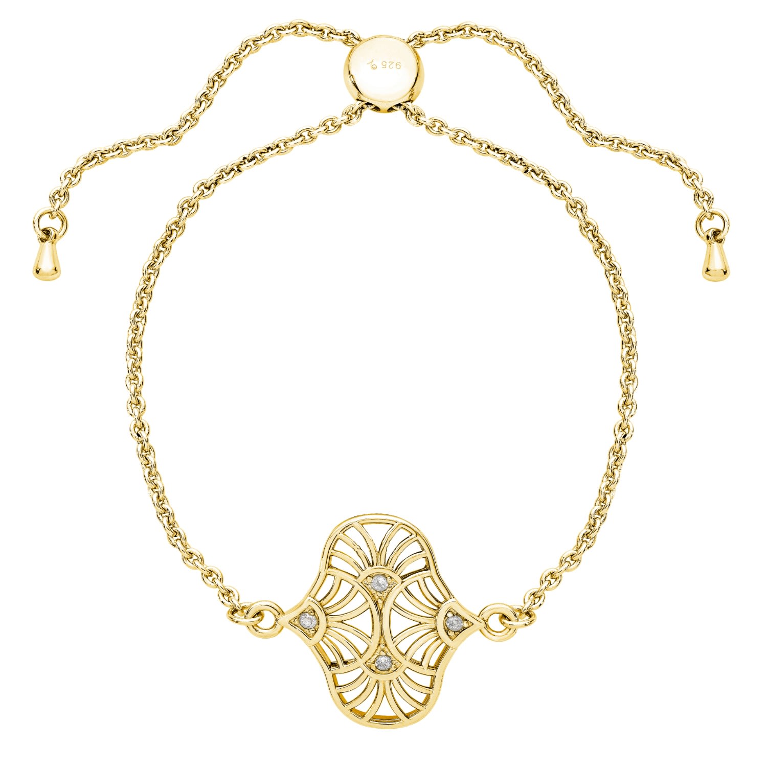 Lucy Quartermaine Women's Art Deco Oval Bracelet In Gold Vermeil In Gold