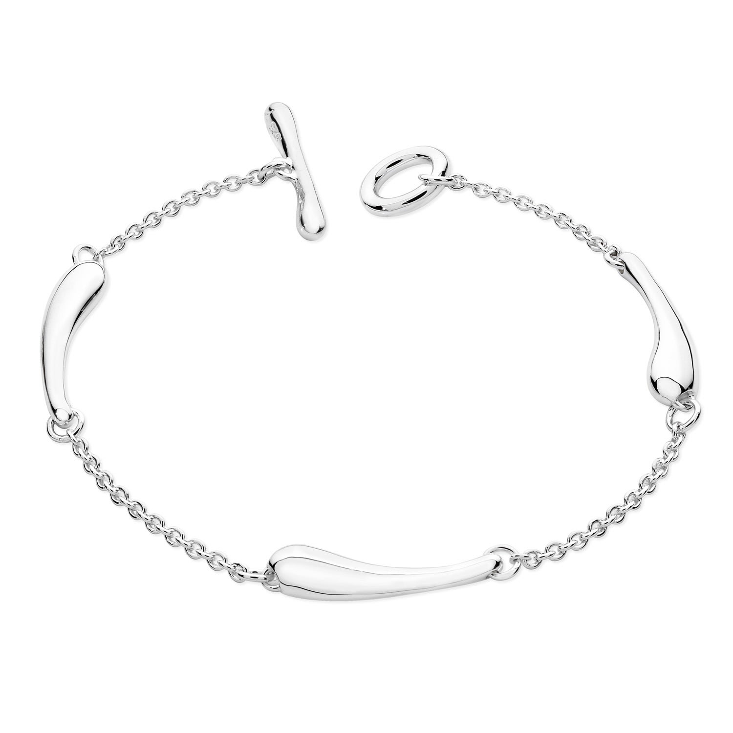 Lucy Quartermaine Women's Silver Triple Drop Bracelet