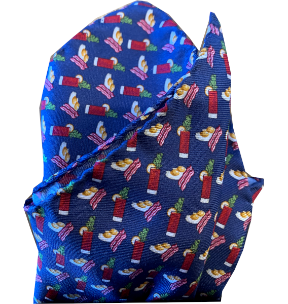 Men’s Blue Sunday Funday Pocket Square Lazyjack Press