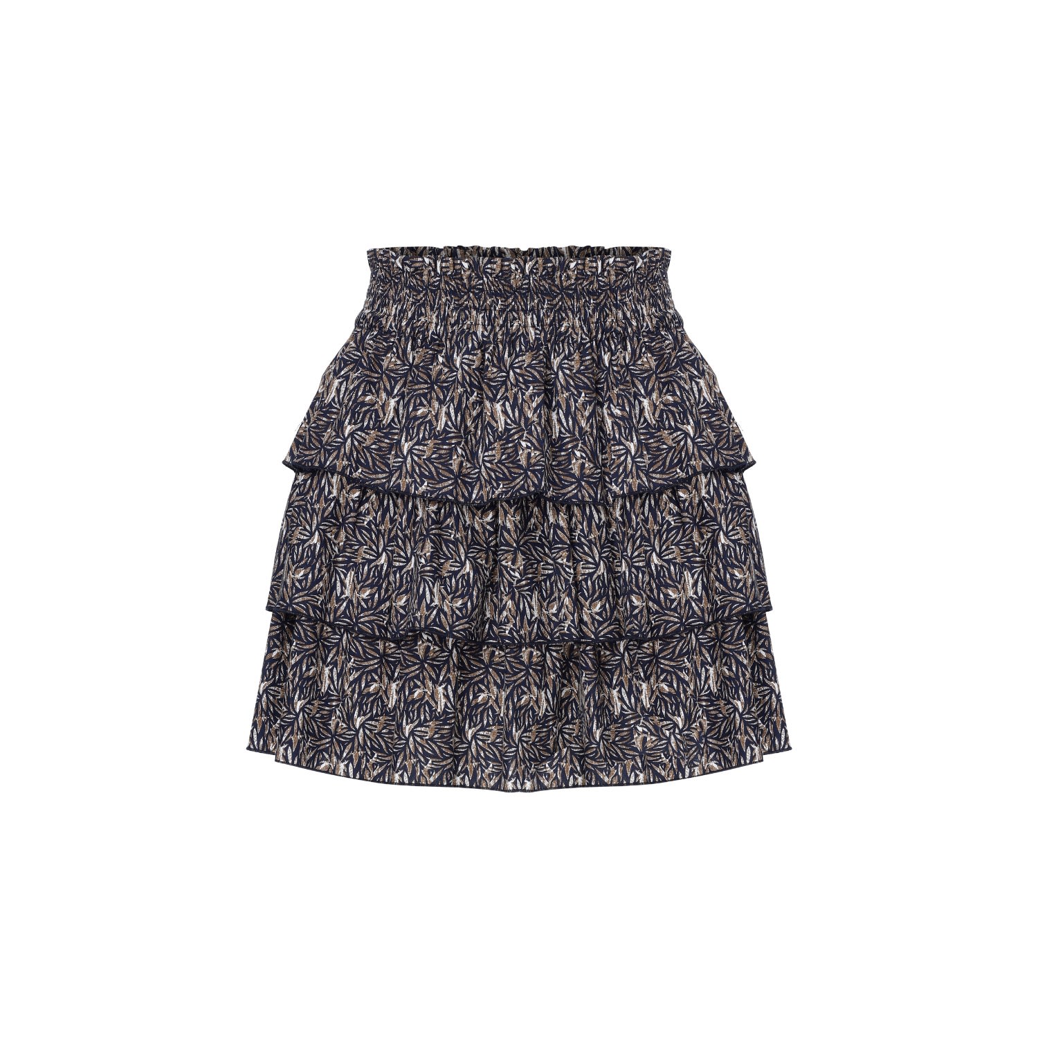 Nazli Ceren Amy Ruffled Poplin Mini Skirt In Dark Brown In Brown