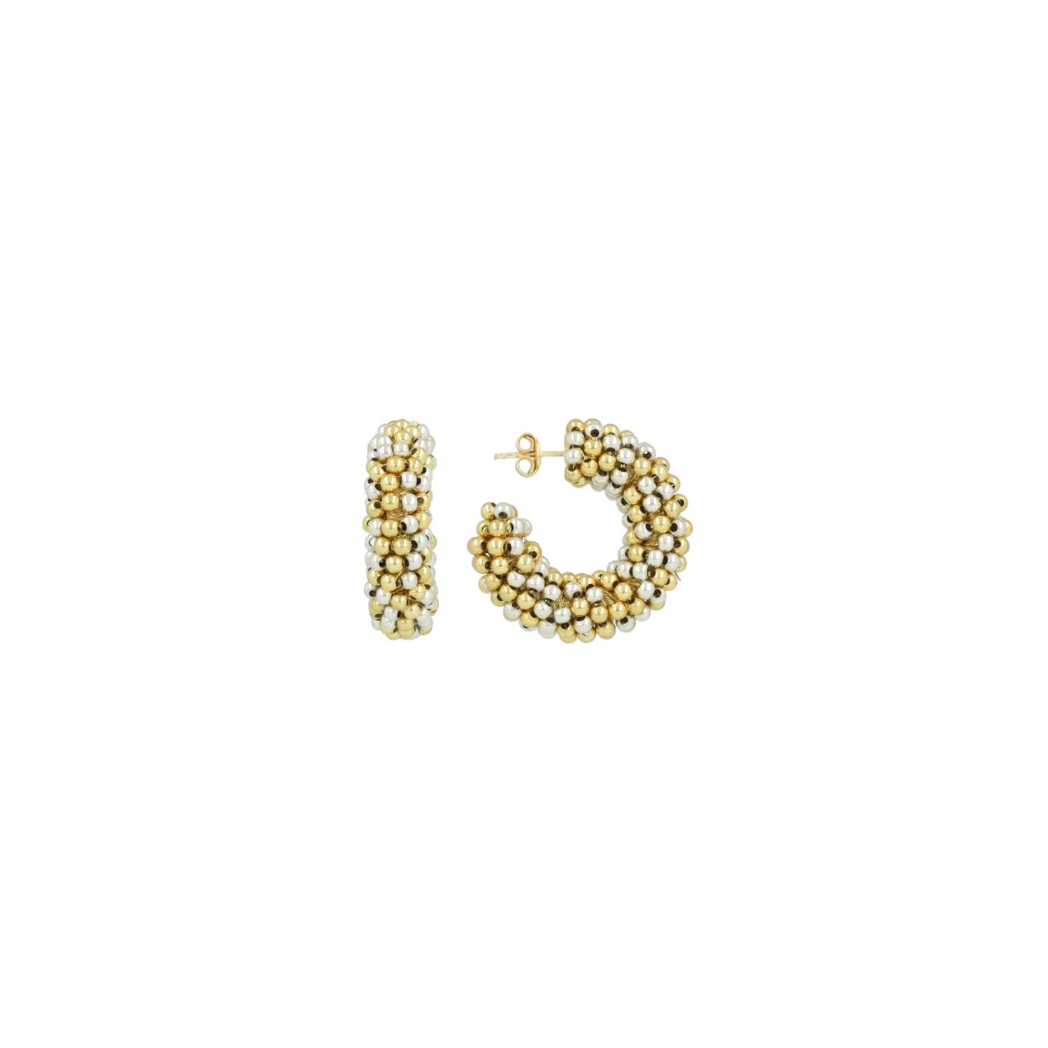 Lott. Gioielli Women's Gold / Silver Gold/silver-colored Earrings Mara Round Creole S