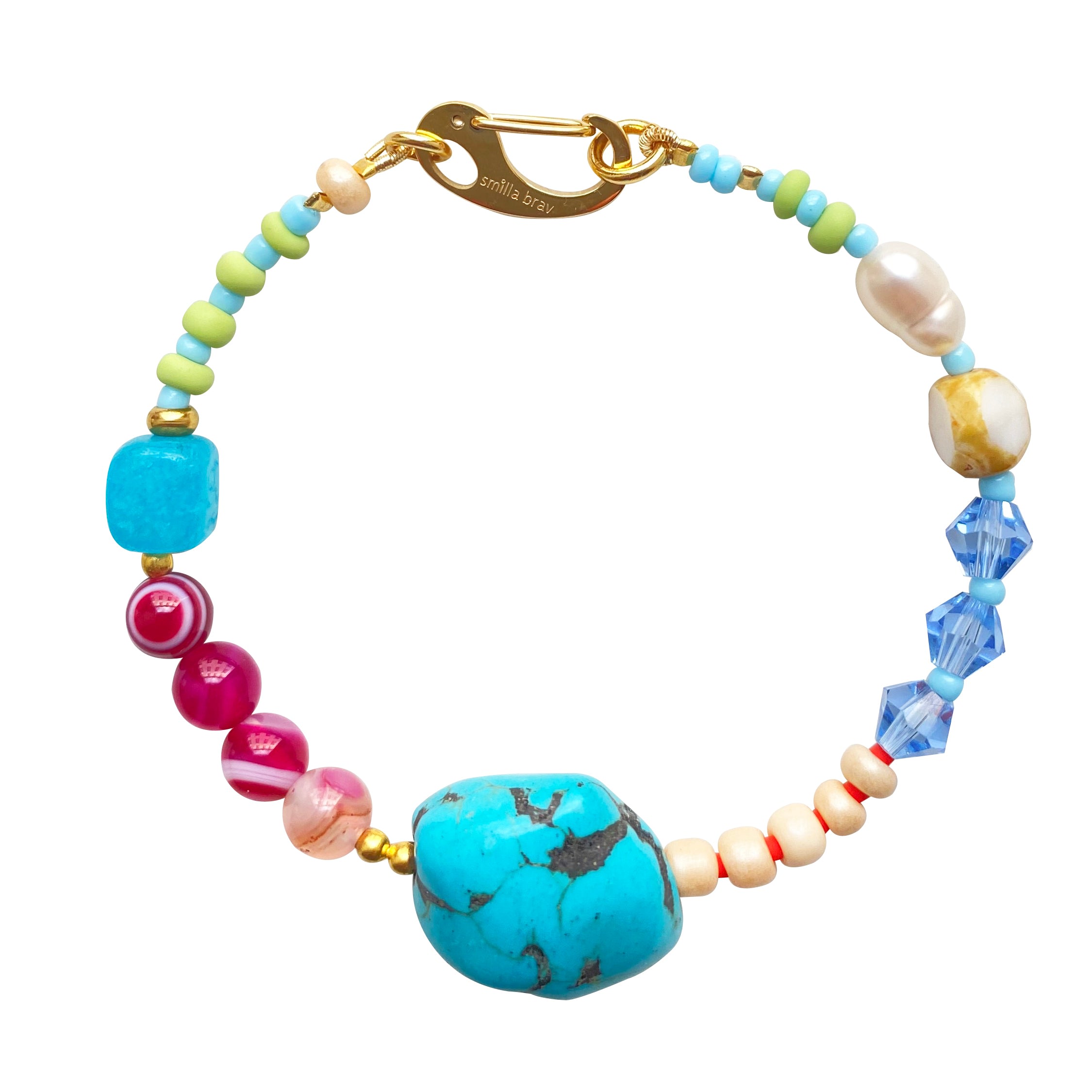 Women’s Gold Gemstone Turquoise Bracelet Tine Smilla Brav