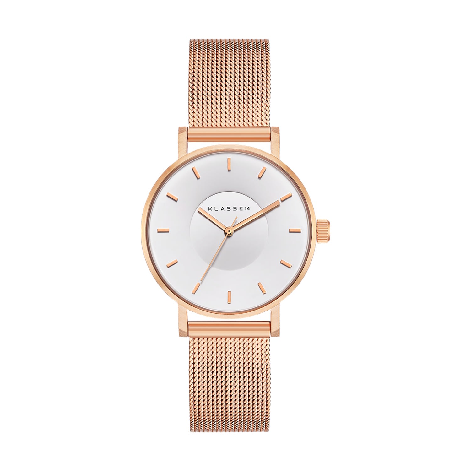 Women’s Rose Gold / White Volare White Rose Mesh 36Mm Klasse14