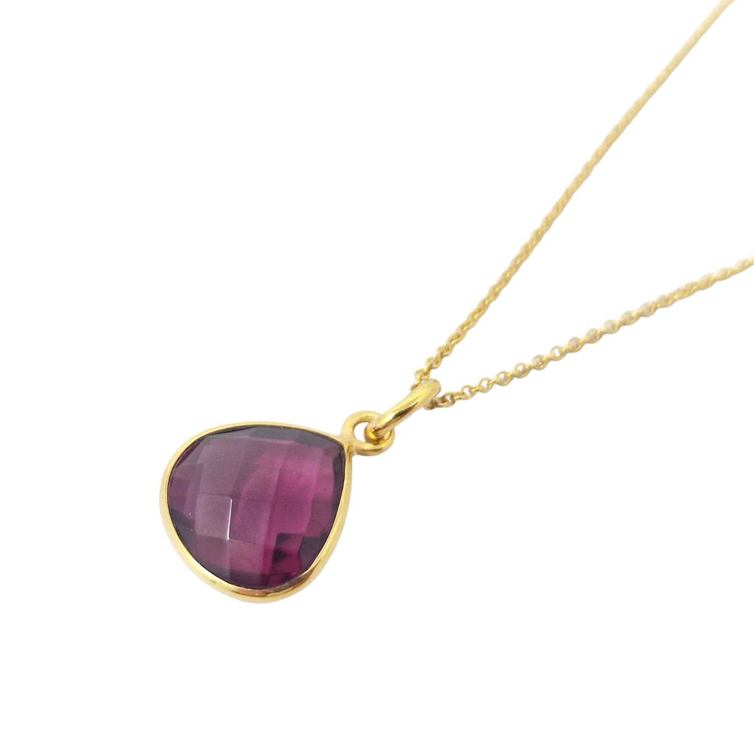 Harfi Women's Pink Tourmaline October Birthstone Gold Plated Necklace In Pink