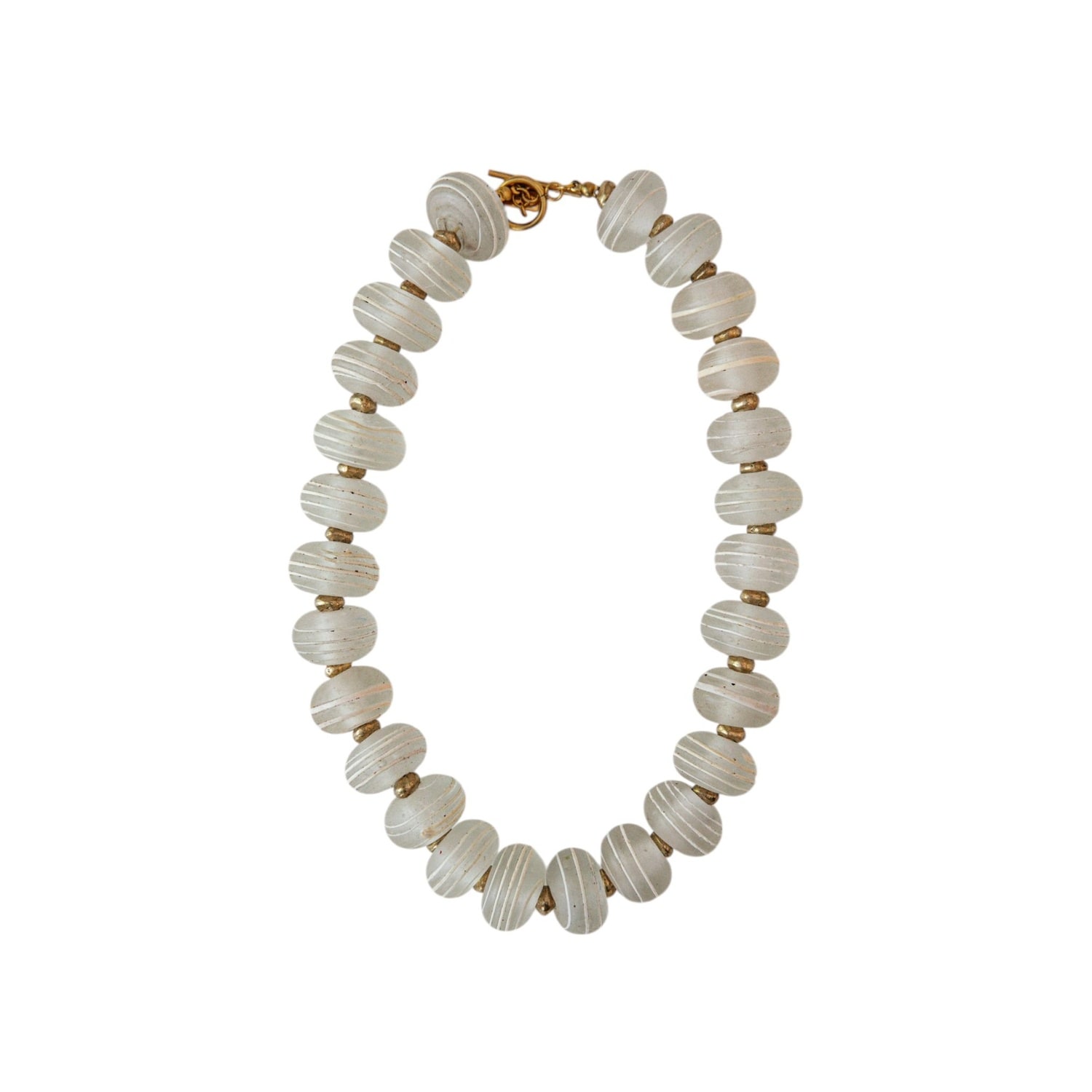 Sunset Magic Studio Women's Neutrals / White Mareluna - Clear Glass Necklace