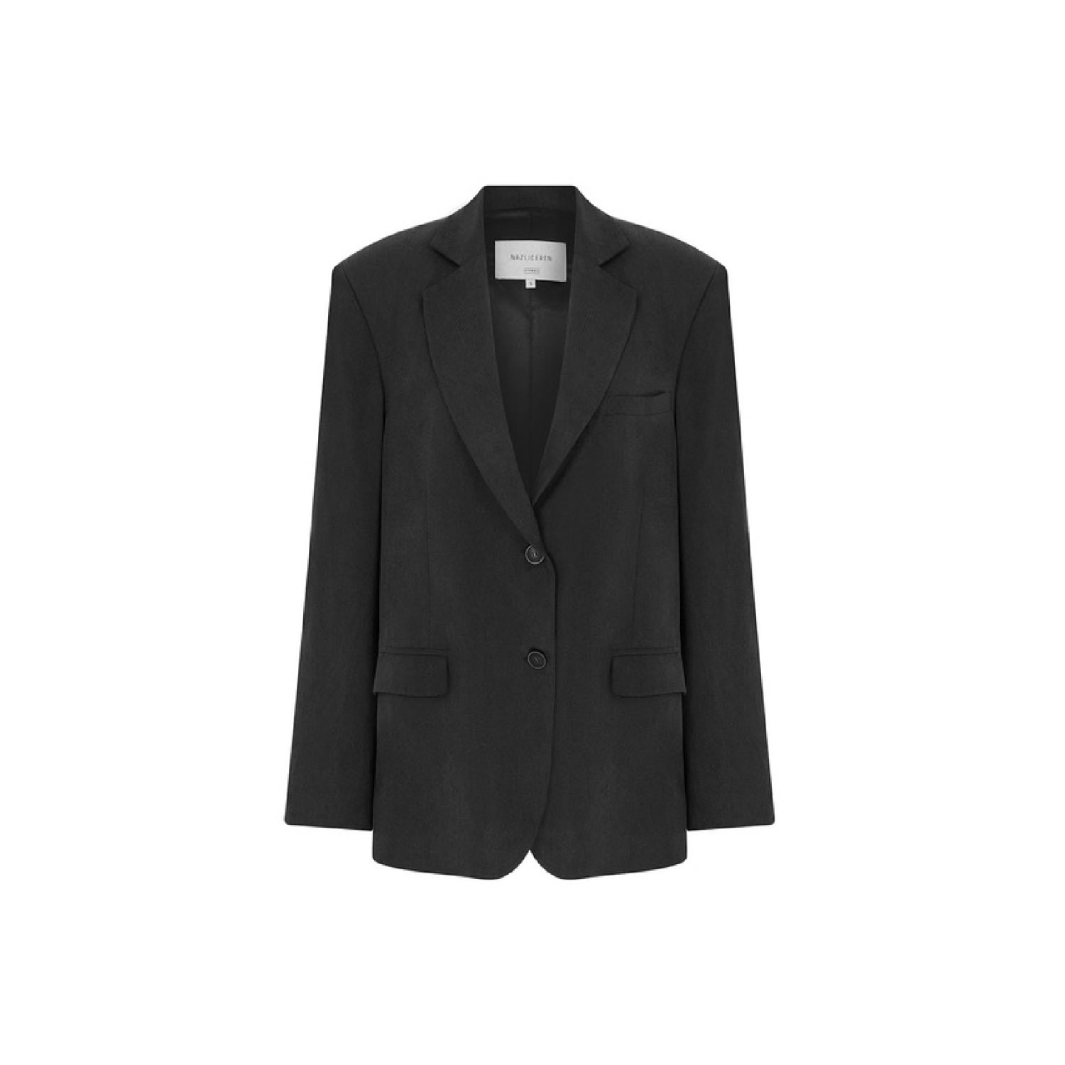 Nazli Ceren Boxy Blazer In Black In Black