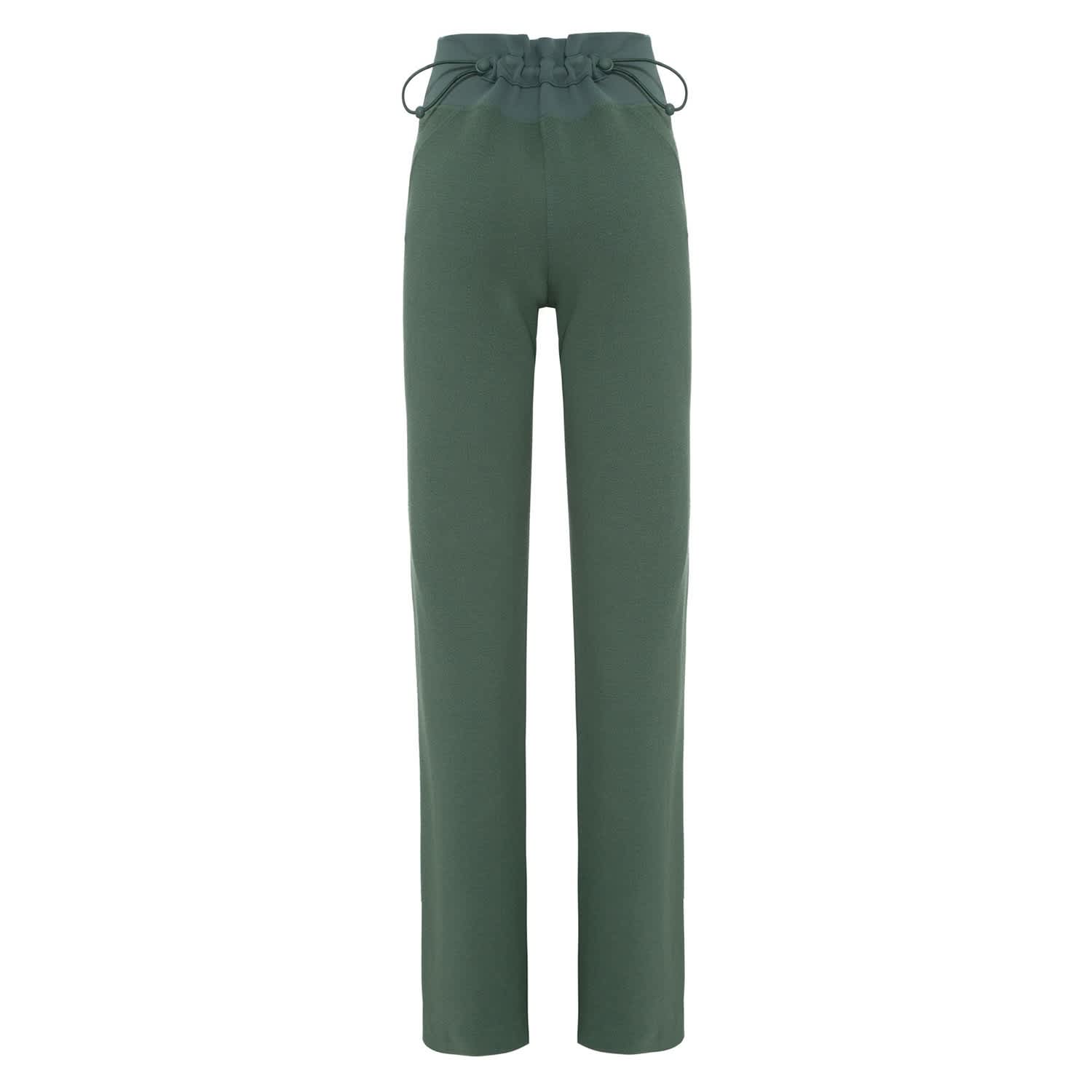 Flare Boucle Pants Te Verde by Balletto Athleisure Couture