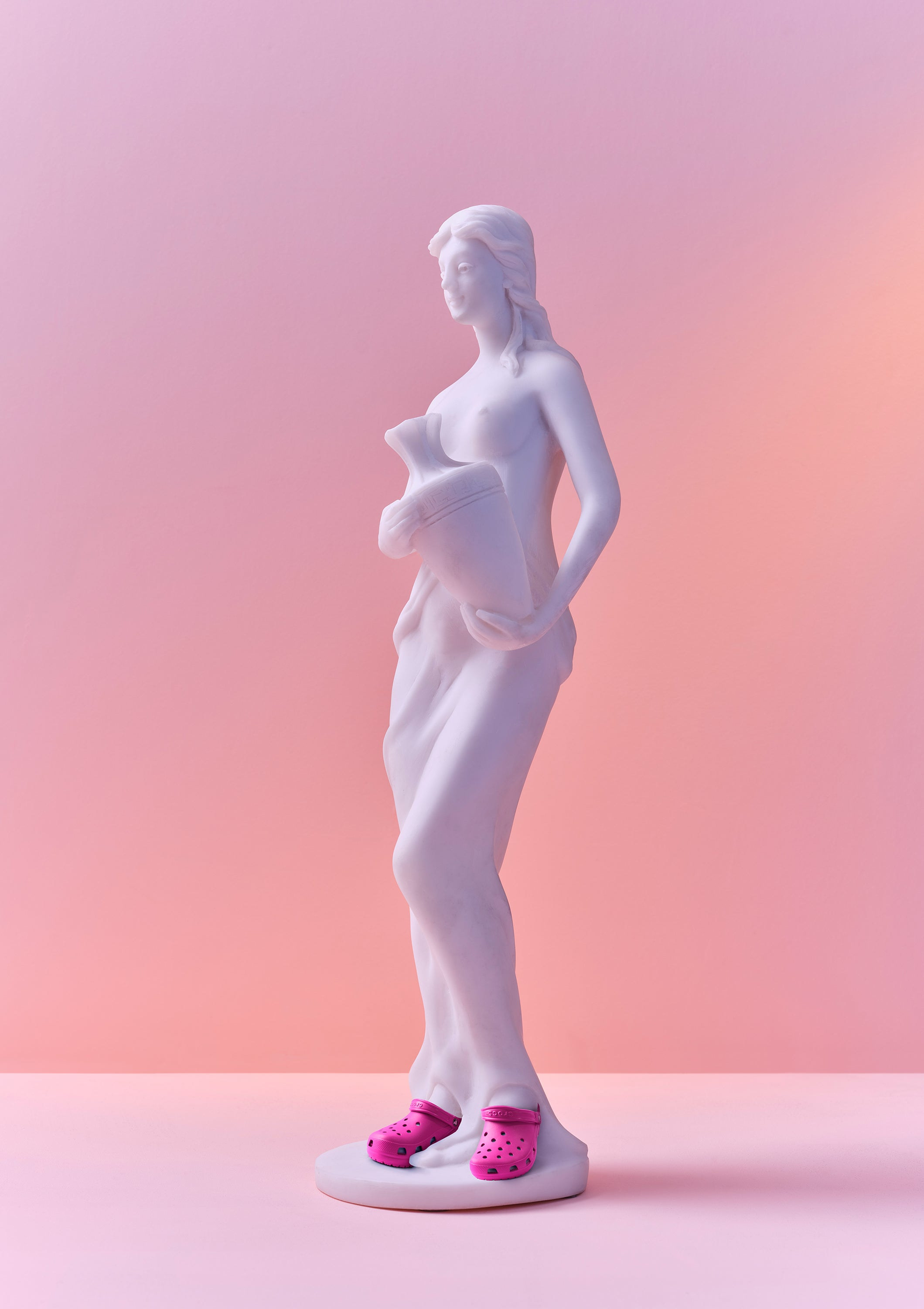 Ornament Art Pink / Purple / White I Only Wear Them To Put The Bins Out, Pink Giclée Photo Print