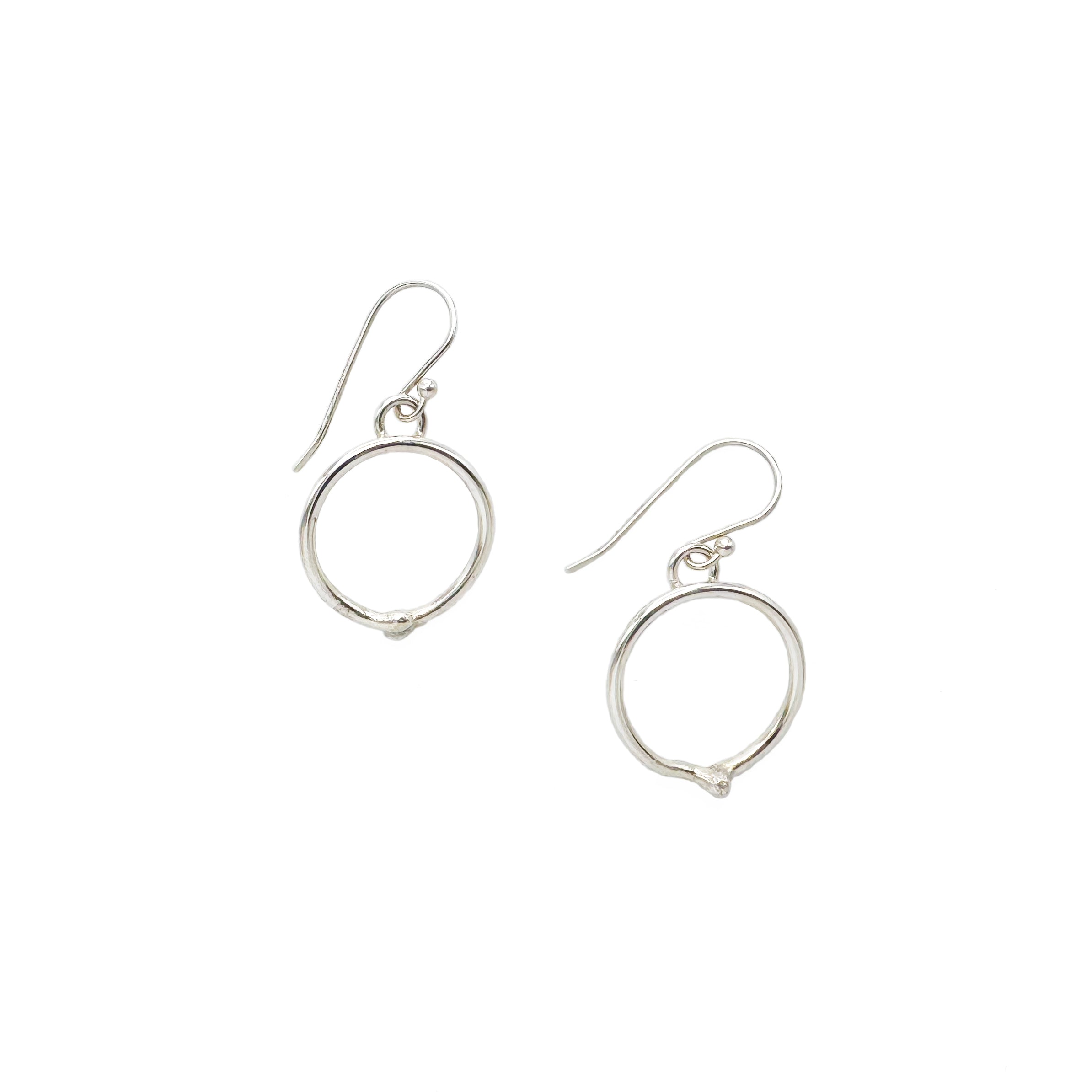 Gillian Trask Women's Life In Circle Earrings - Sterling Silver, Medium