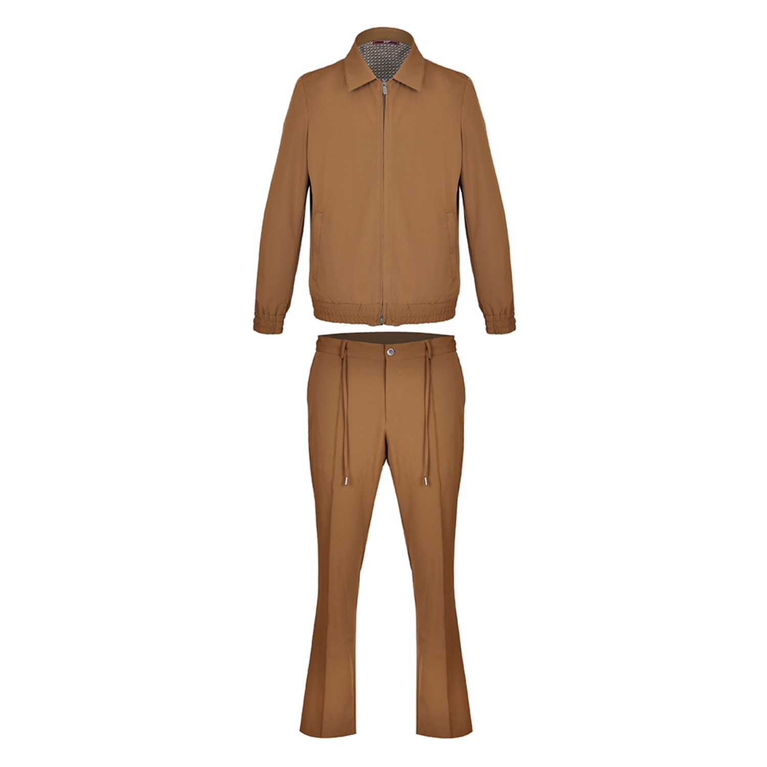 David Wej Men's Marcelo Relaxed Jacket Set – Brown In Brown