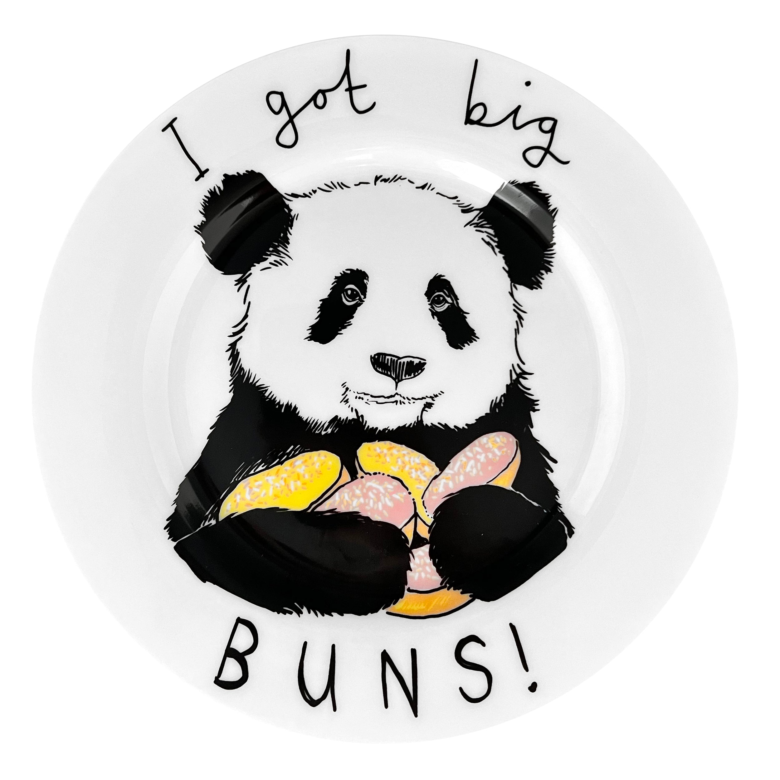 Jimbobart I Got Big Buns Side Plate In White