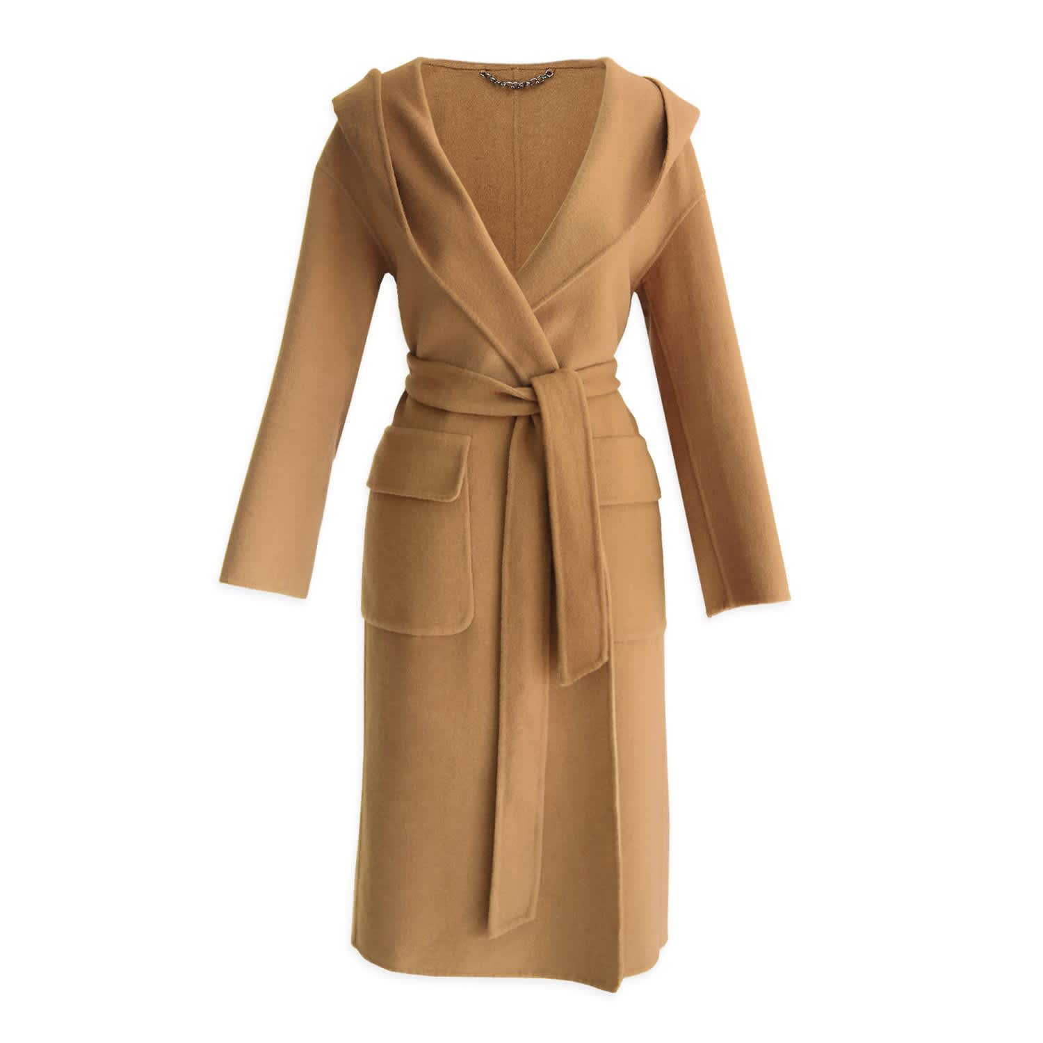 Runaway Wool Blend Robe Coat - Dark Camel | Belle & Bloom | Wolf