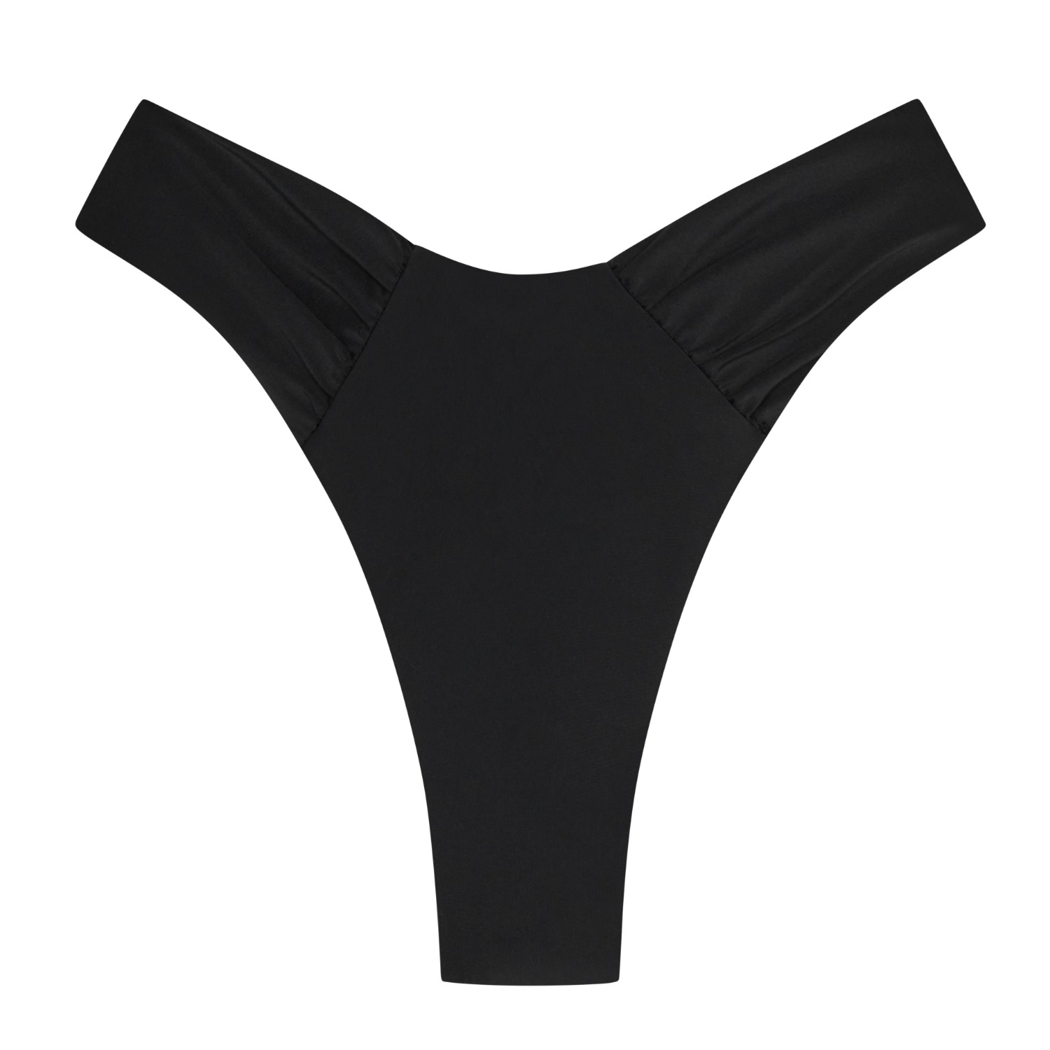 Aja Swimline Women's Calypso Ruched Bikini Bottom - Black