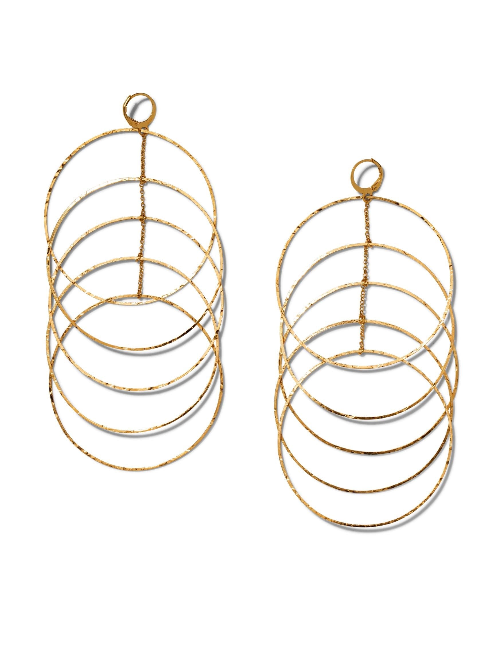 Jaredjamin Women's Gold Echo Dangle Loop Drop Earrings In Gold