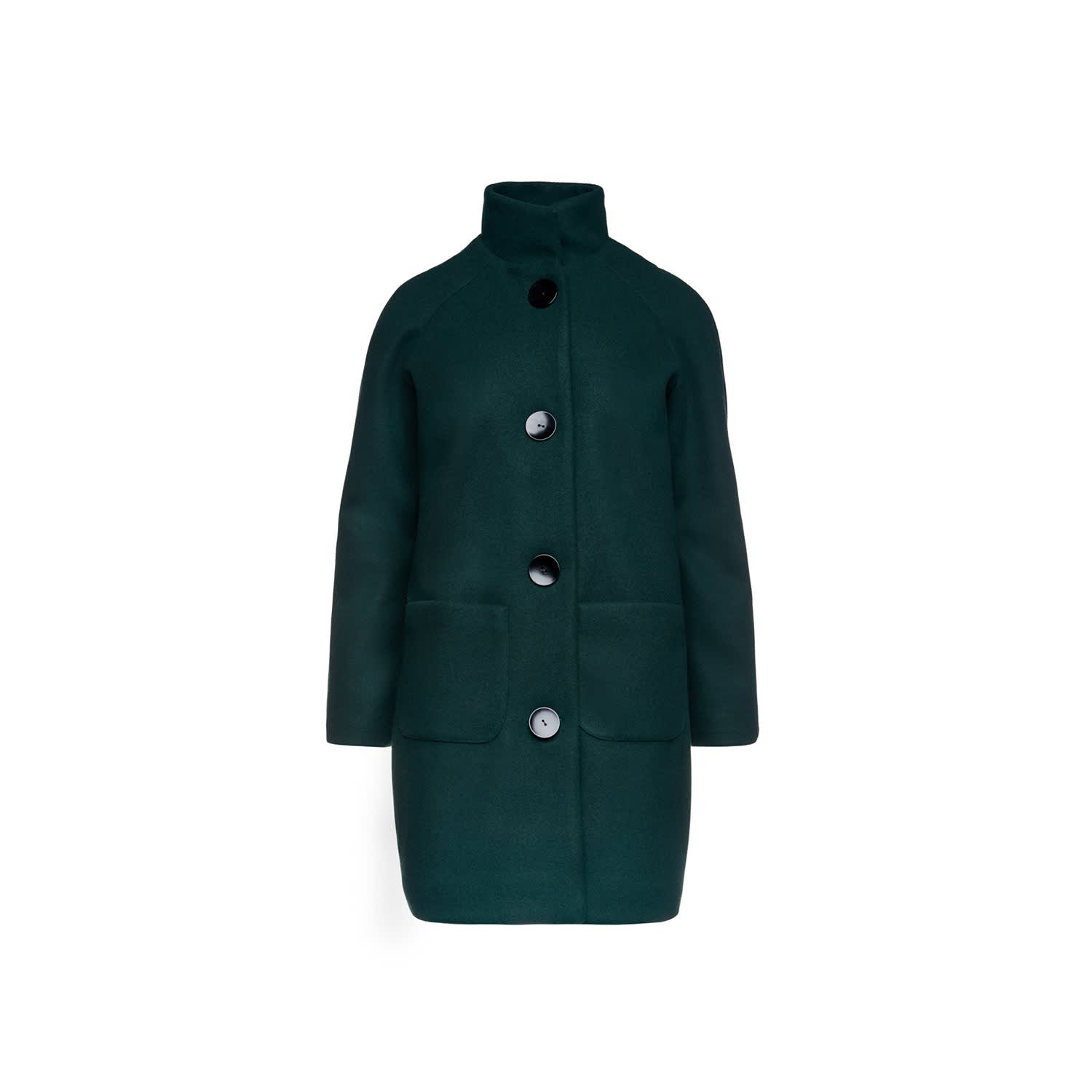 dark green coat
