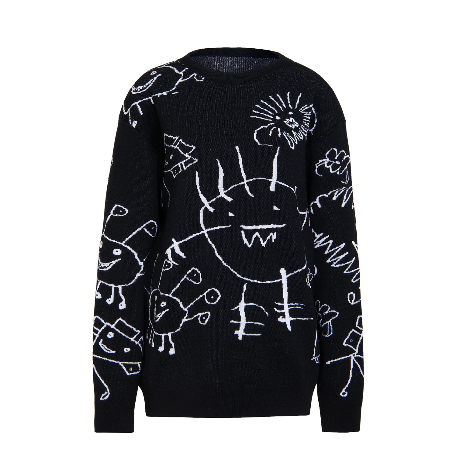 Köpkeköpke Women's Black / White Monster Sweater Unisex In Multi