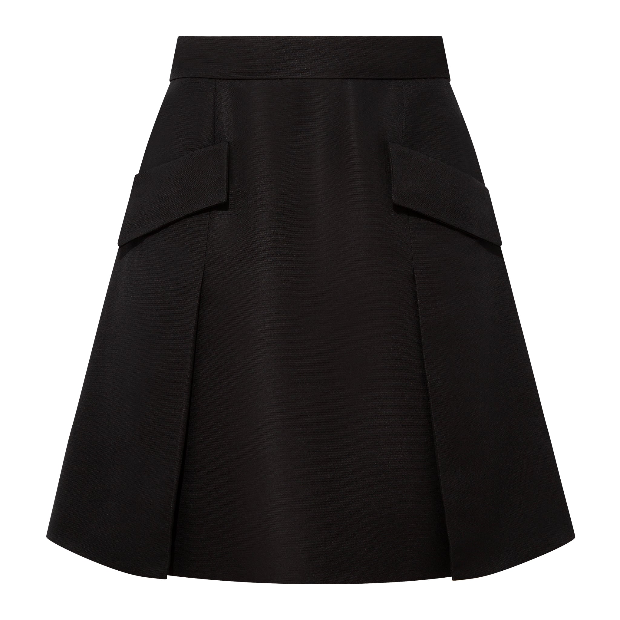 Shop Femponiq Women's Pleated Silk-blend Flared Skirt/black