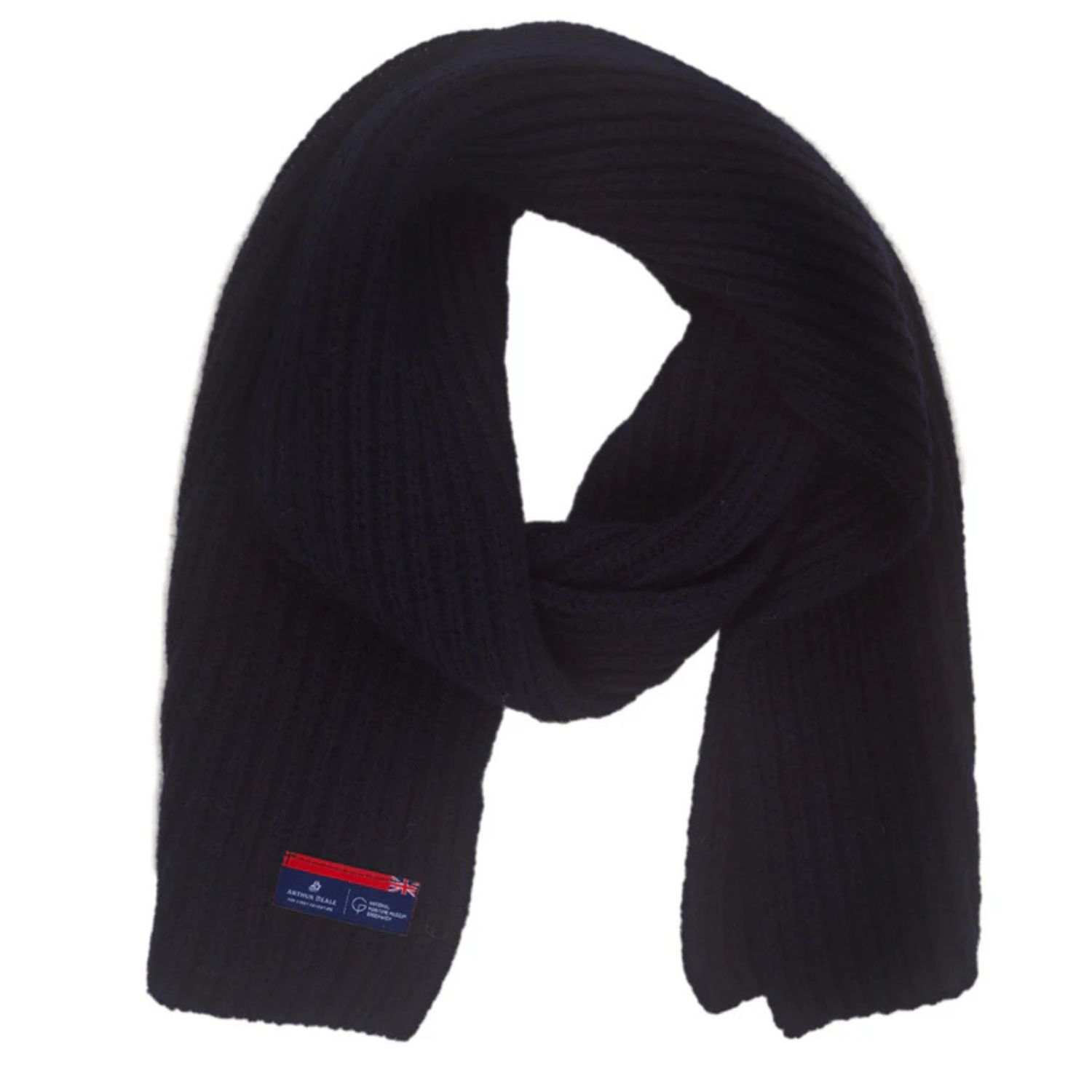 Arthur Beale Men's  Maritime Wool Scarf - Navy Blue In Blue
