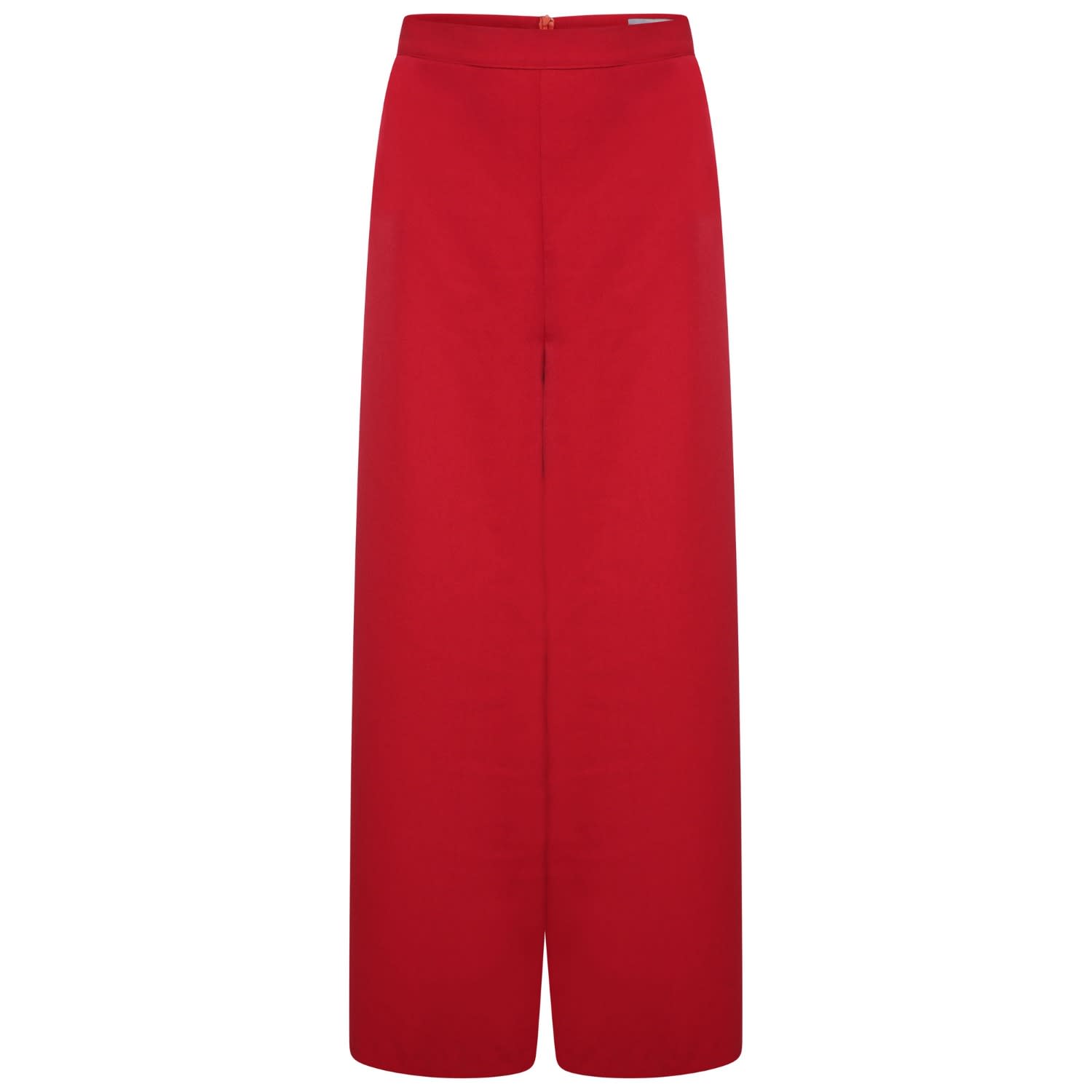 Cherry red wide-leg pants