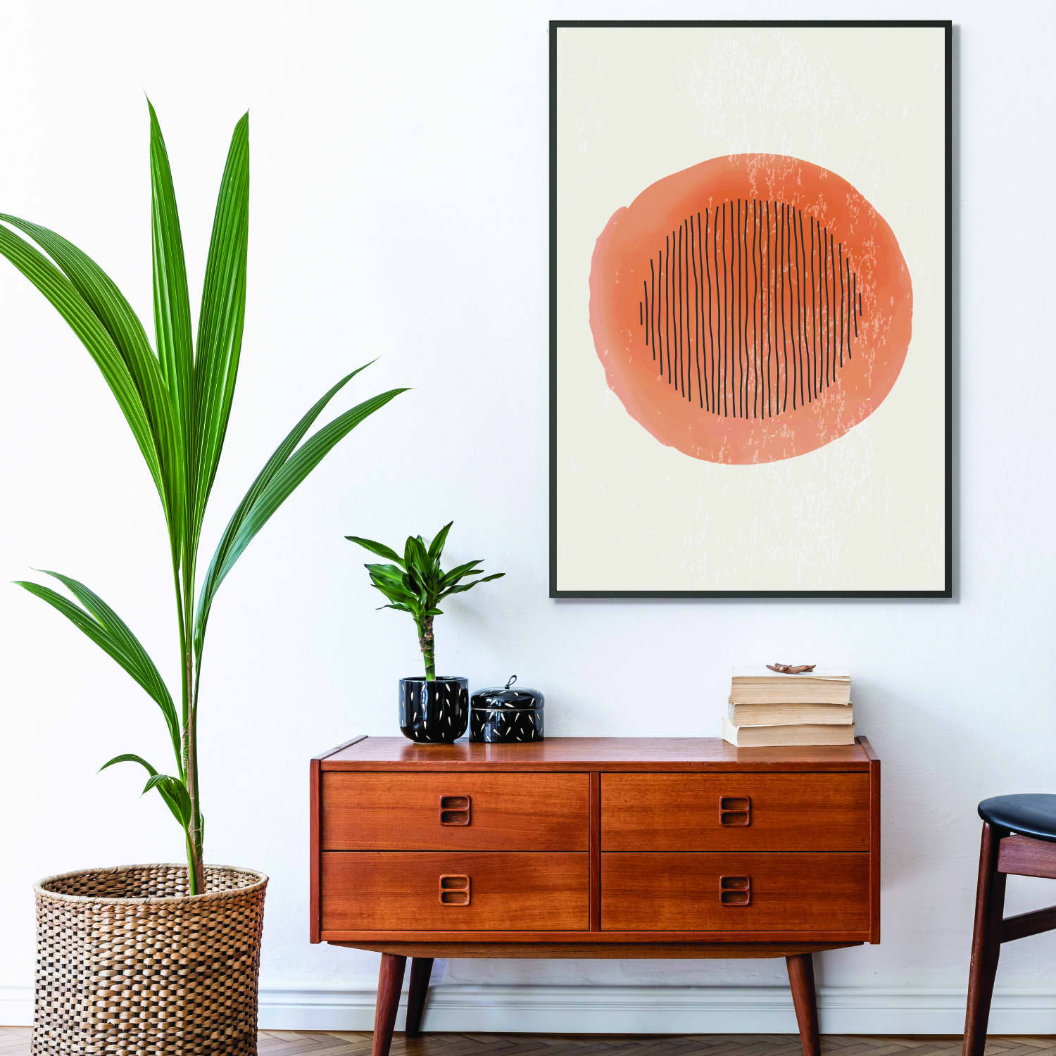 jay stanley: Orange Watercolor Shapes Series No. 1