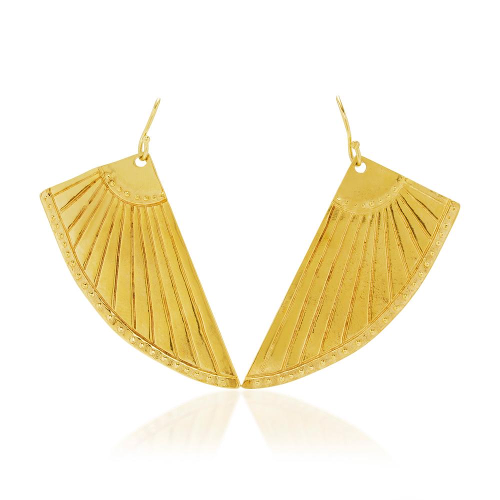Sophie Simone Designs Women's Gold Earrings Gatsby Art Deco In Gold