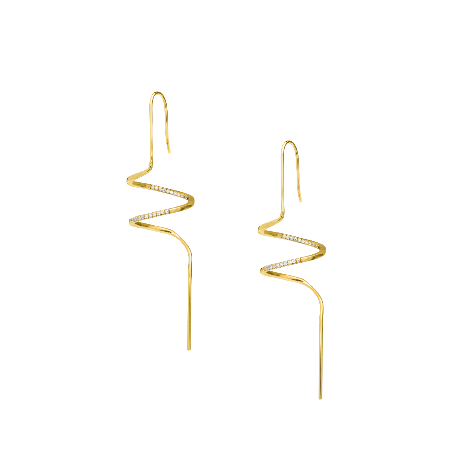 Alura Copenhagen Jewellery Women's Gold Grace Spiral W. Zirconia In Gold