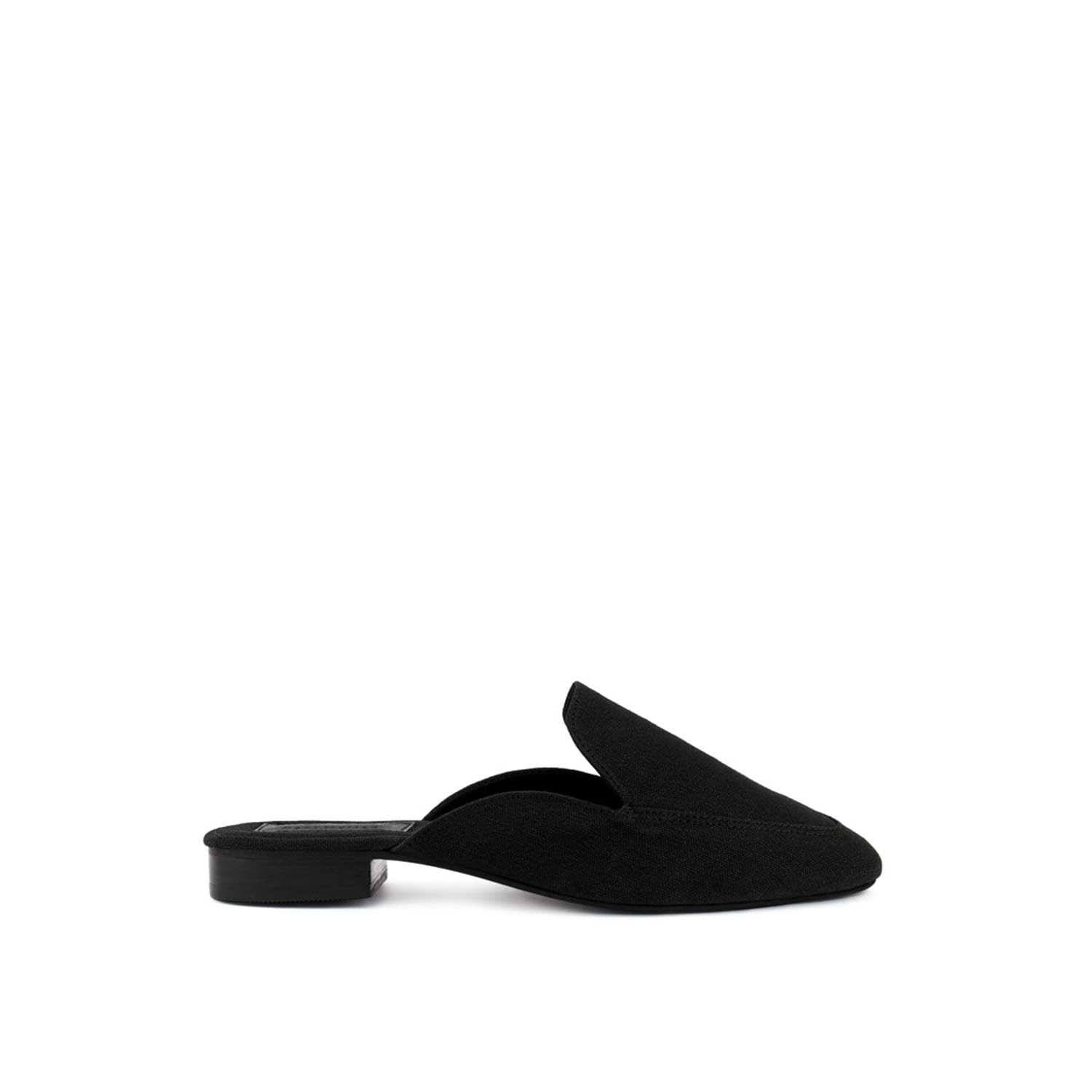 Women’s Calico Black Organic Canvas Mules 6 Uk Rag & Co.