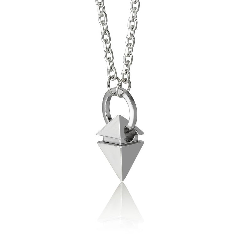 Cartography Men's Pyramid Club - Pyramid Necklace In Sterling Silver