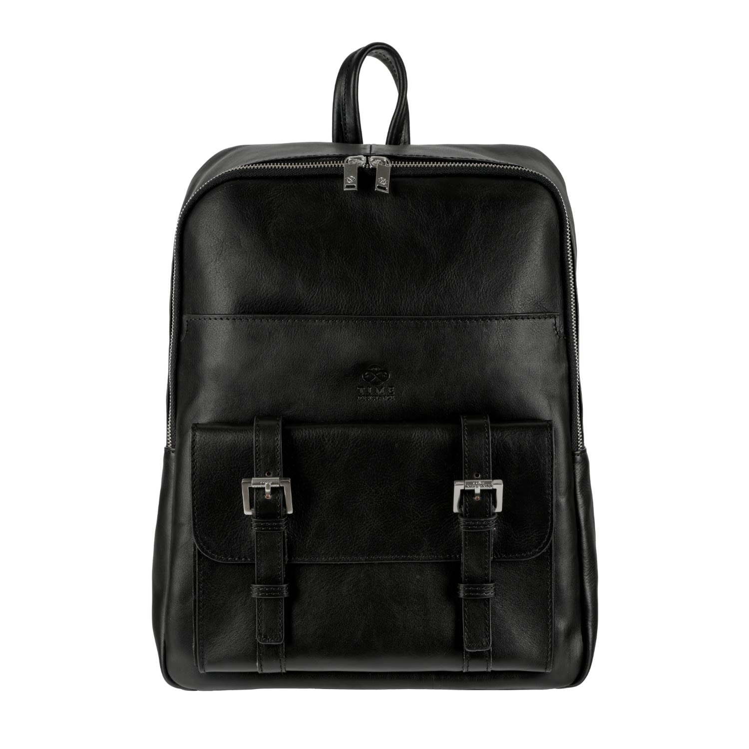 Time Resistance Womens Leather Backpack Travel Bag In Black  - The Divine Comedy In Black