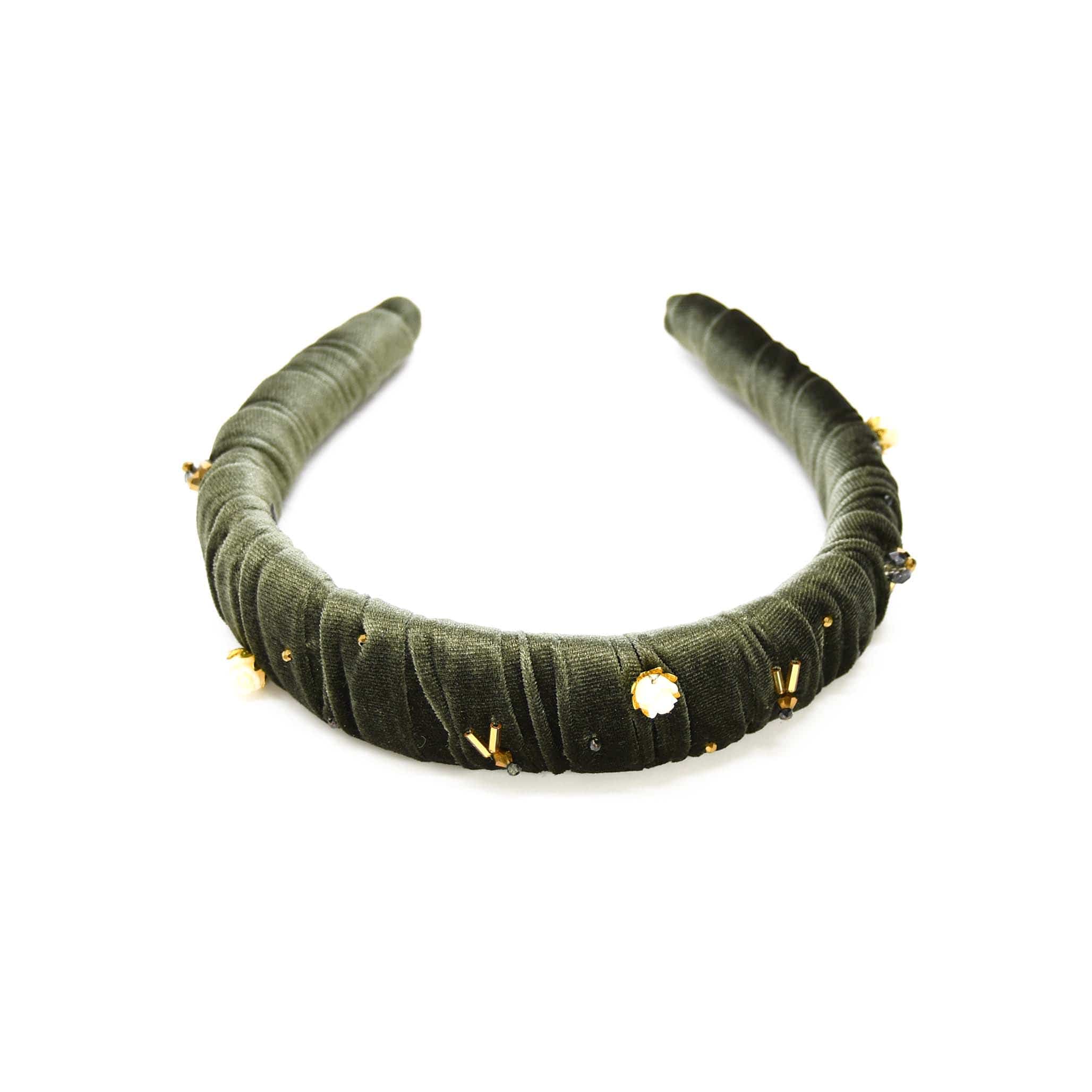 Women’s Green Myrtle Handmade Headband Adiba