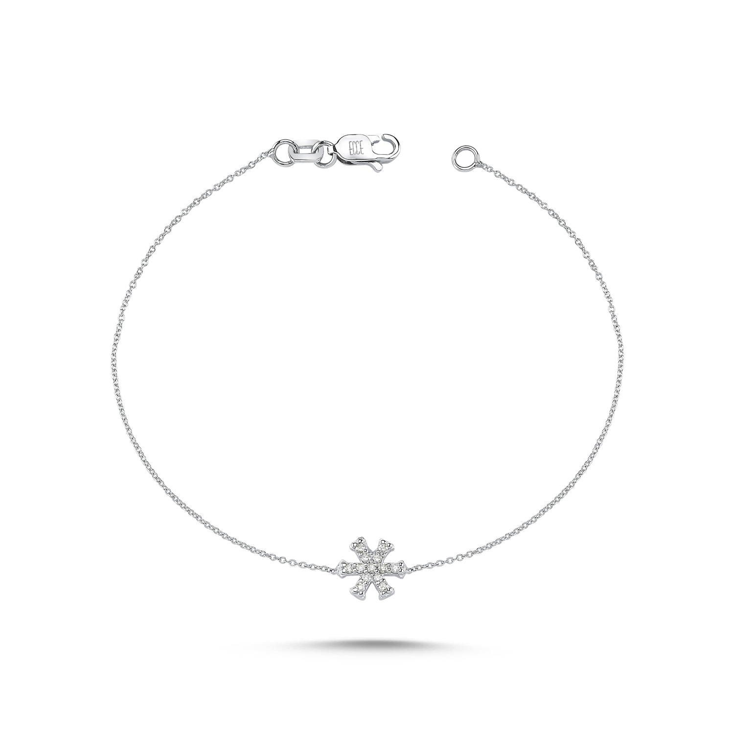 Ecce | Artisan Diamonds Women's 14k White Gold Snowflakes Diamond Bracelet In Metallic