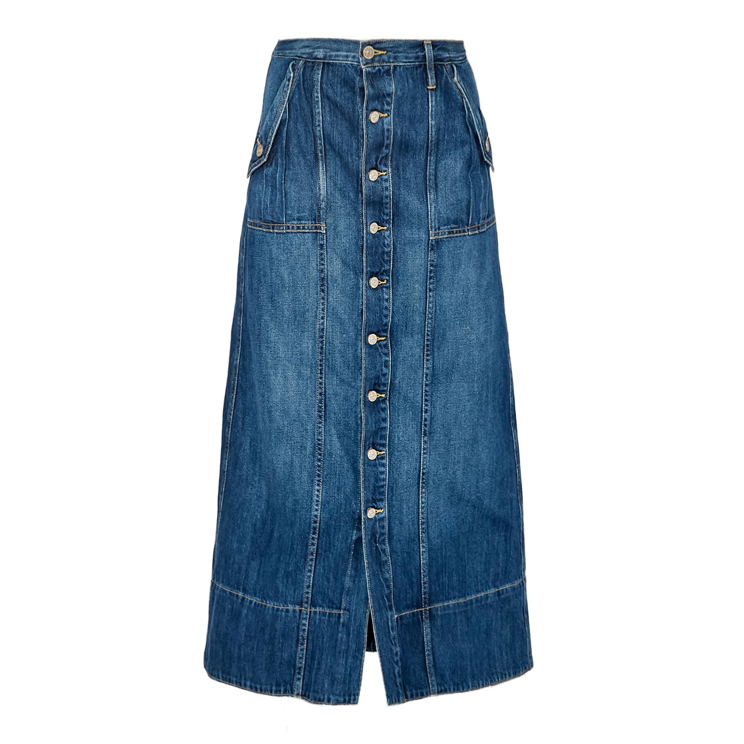 Noend Denim Women's Blue Rachel Utility Maxi Skirt In Irvin In Blue